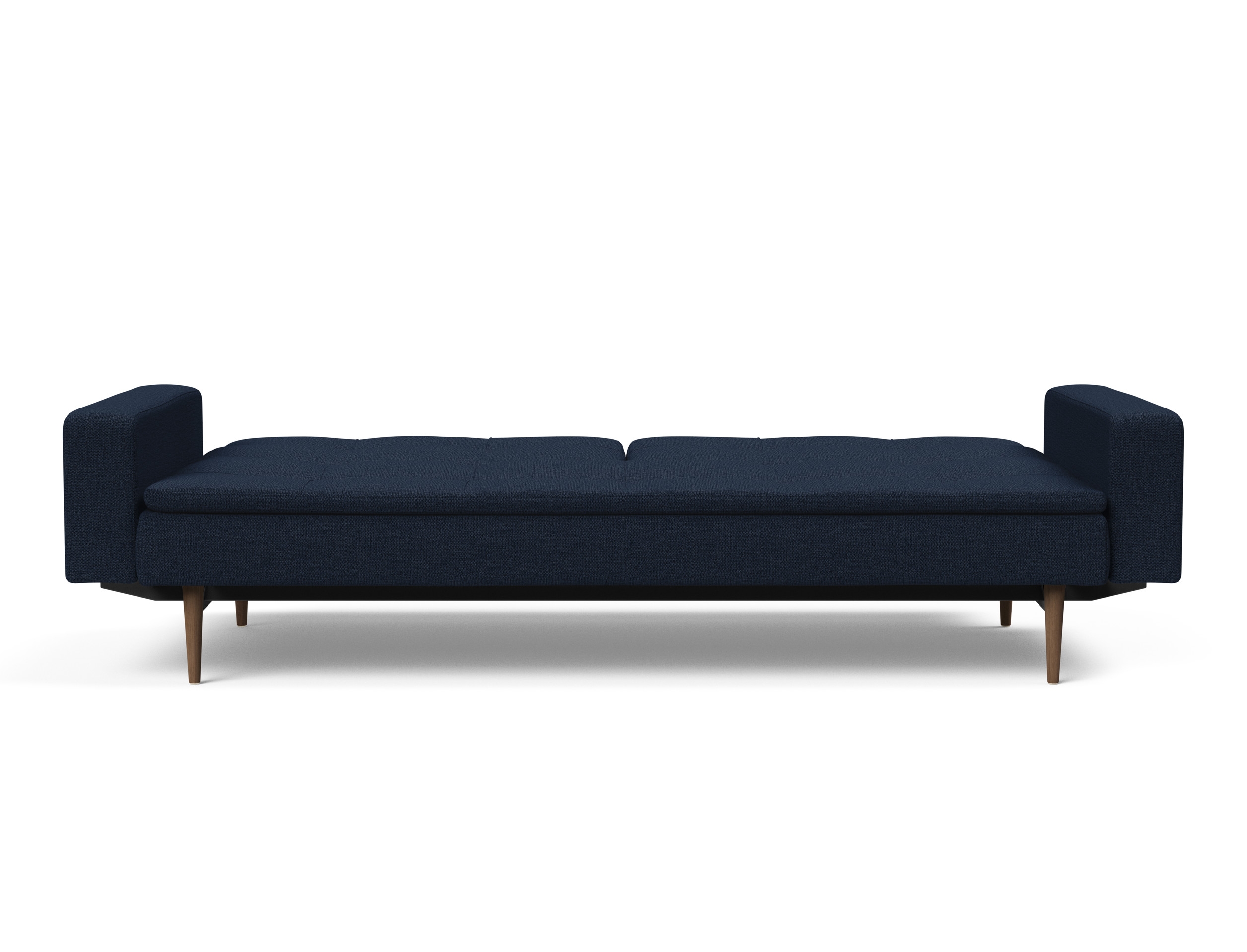 Dublexo Deluxe Fabric Sofa Bed w/Arms & Dark Wood Styletto Legs