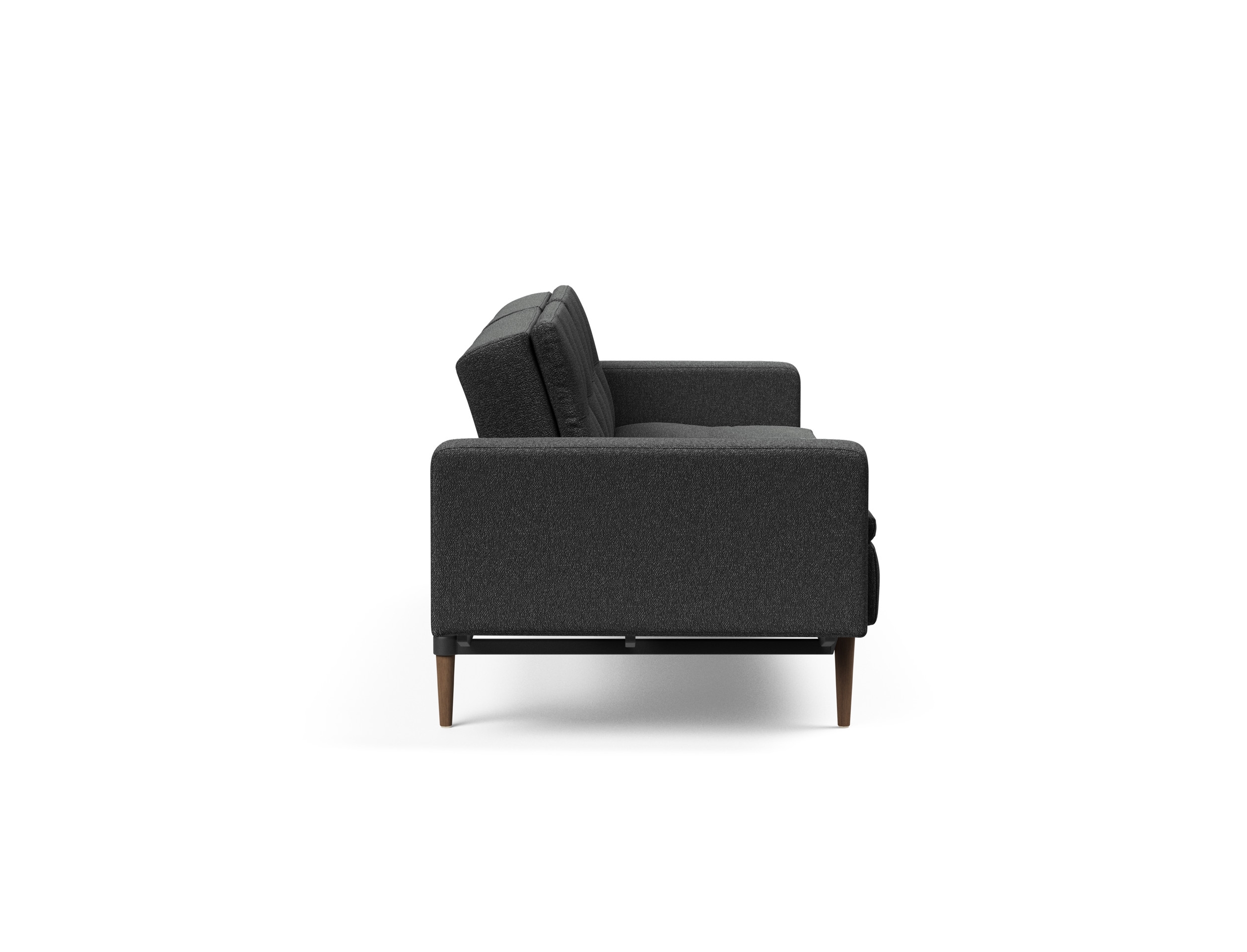 Dublexo Deluxe Fabric Sofa Bed w/Arms & Dark Wood Styletto Legs