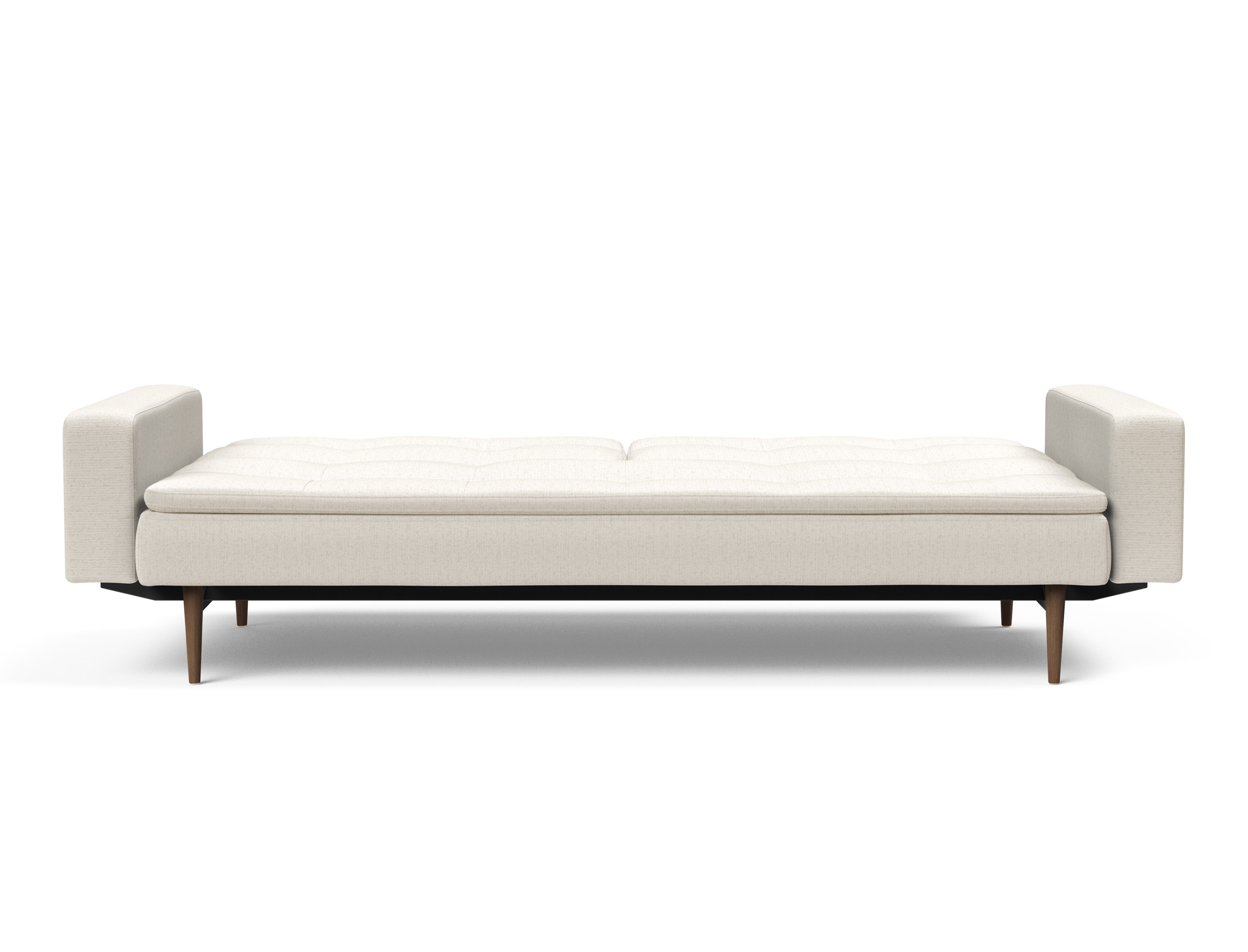 Dublexo Deluxe Fabric Sofa Bed w/Arms & Dark Wood Styletto Legs