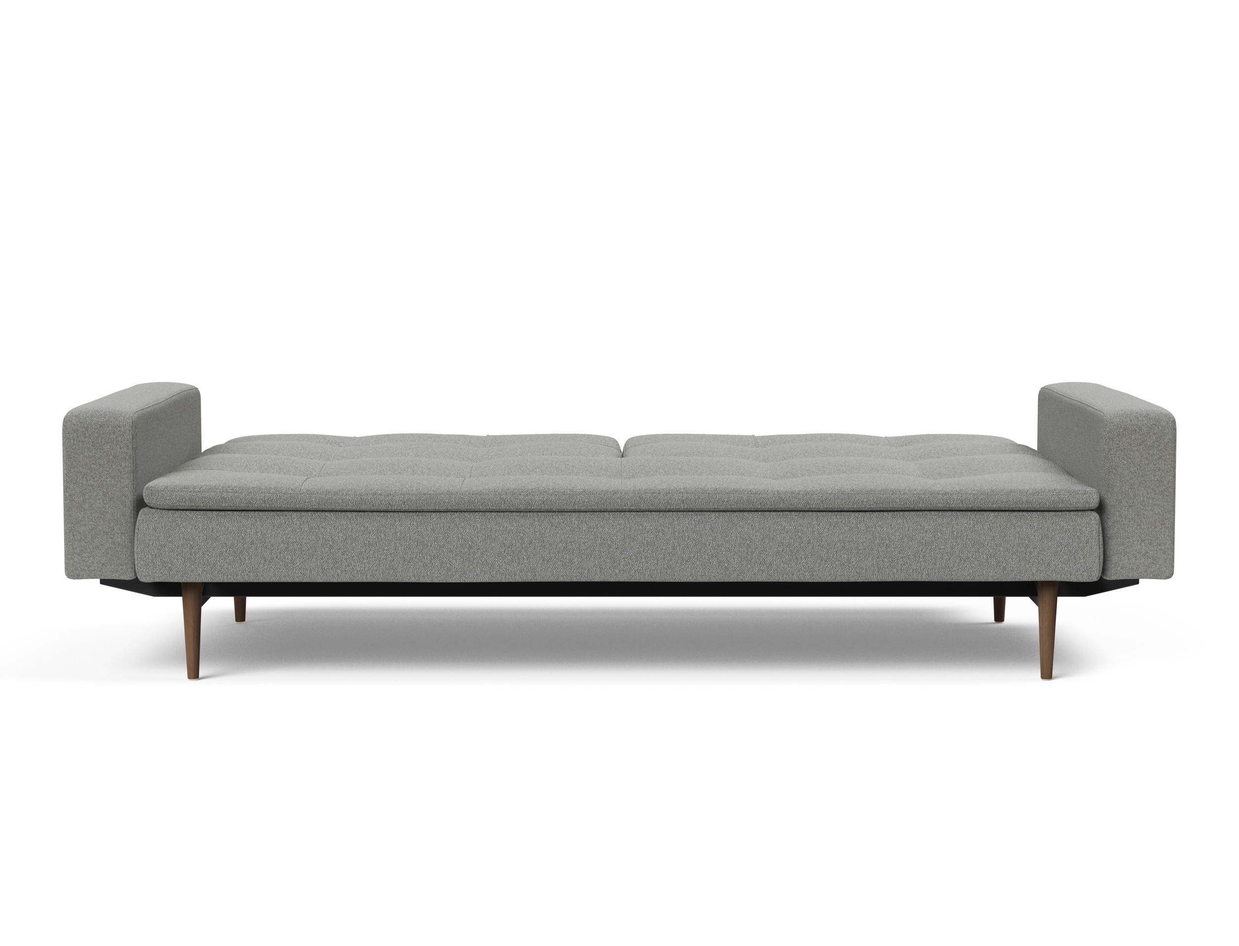 Dublexo Deluxe Fabric Sofa Bed w/Arms & Dark Wood Styletto Legs