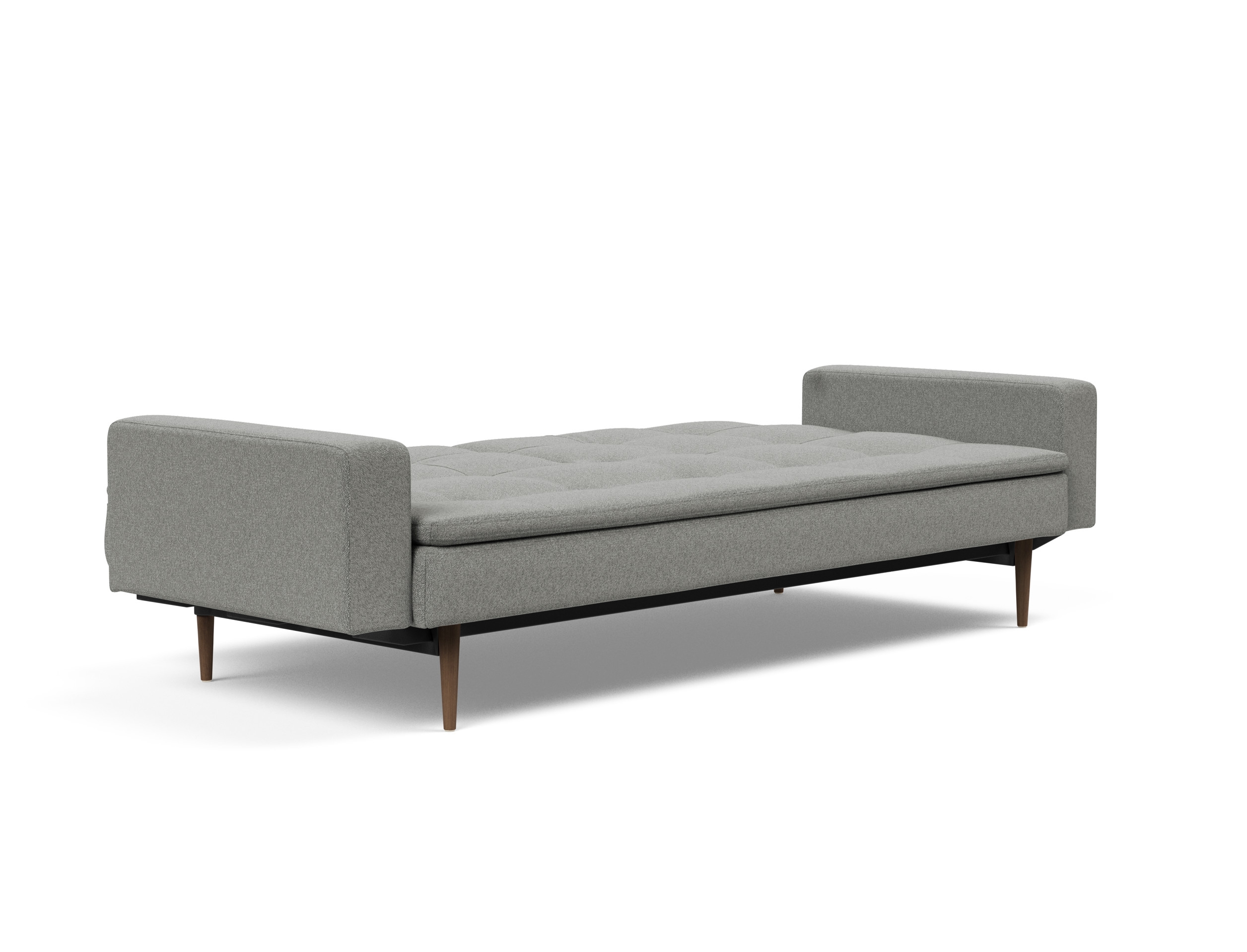 Dublexo Deluxe Fabric Sofa Bed w/Arms & Dark Wood Styletto Legs