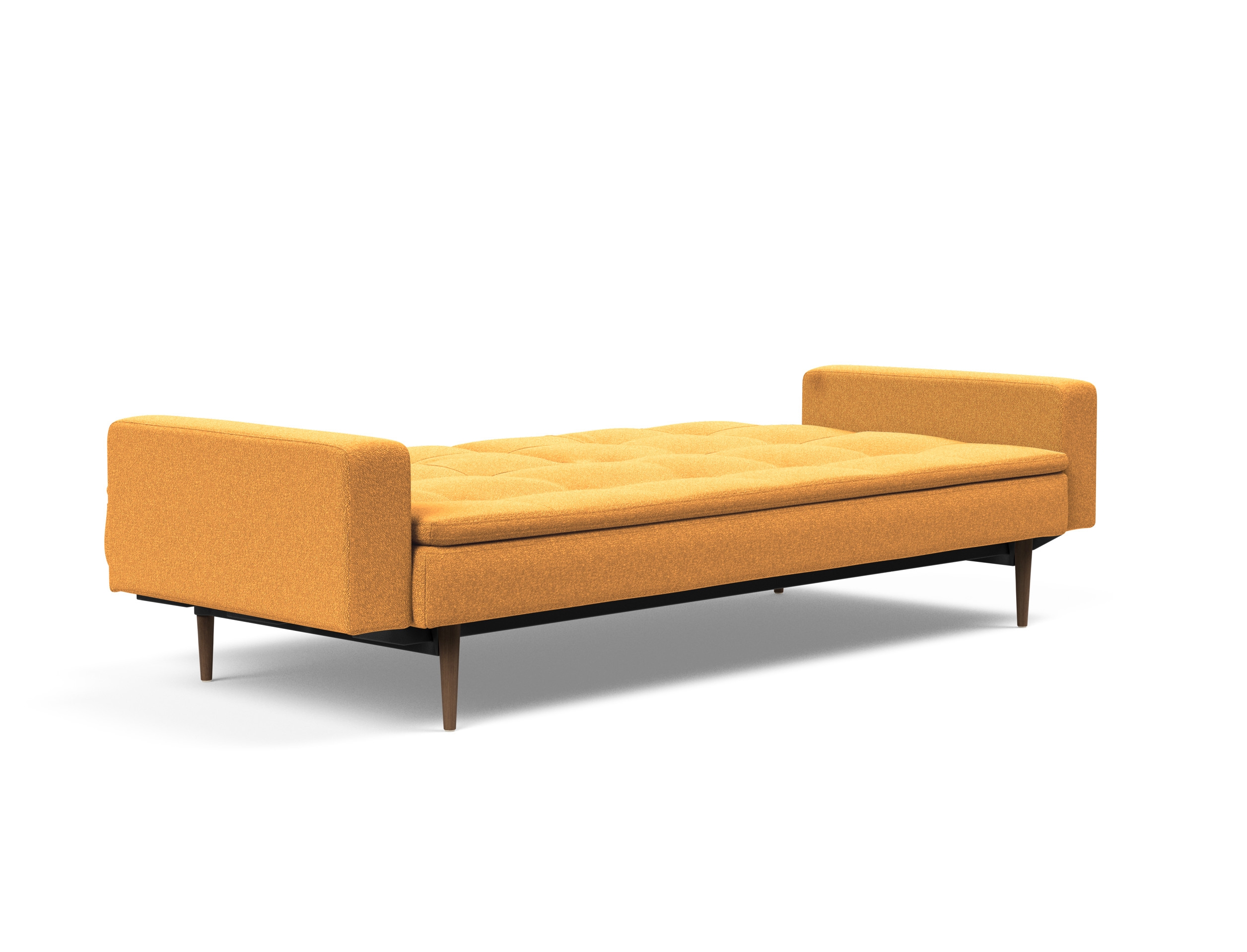 Dublexo Deluxe Fabric Sofa Bed w/Arms & Dark Wood Styletto Legs