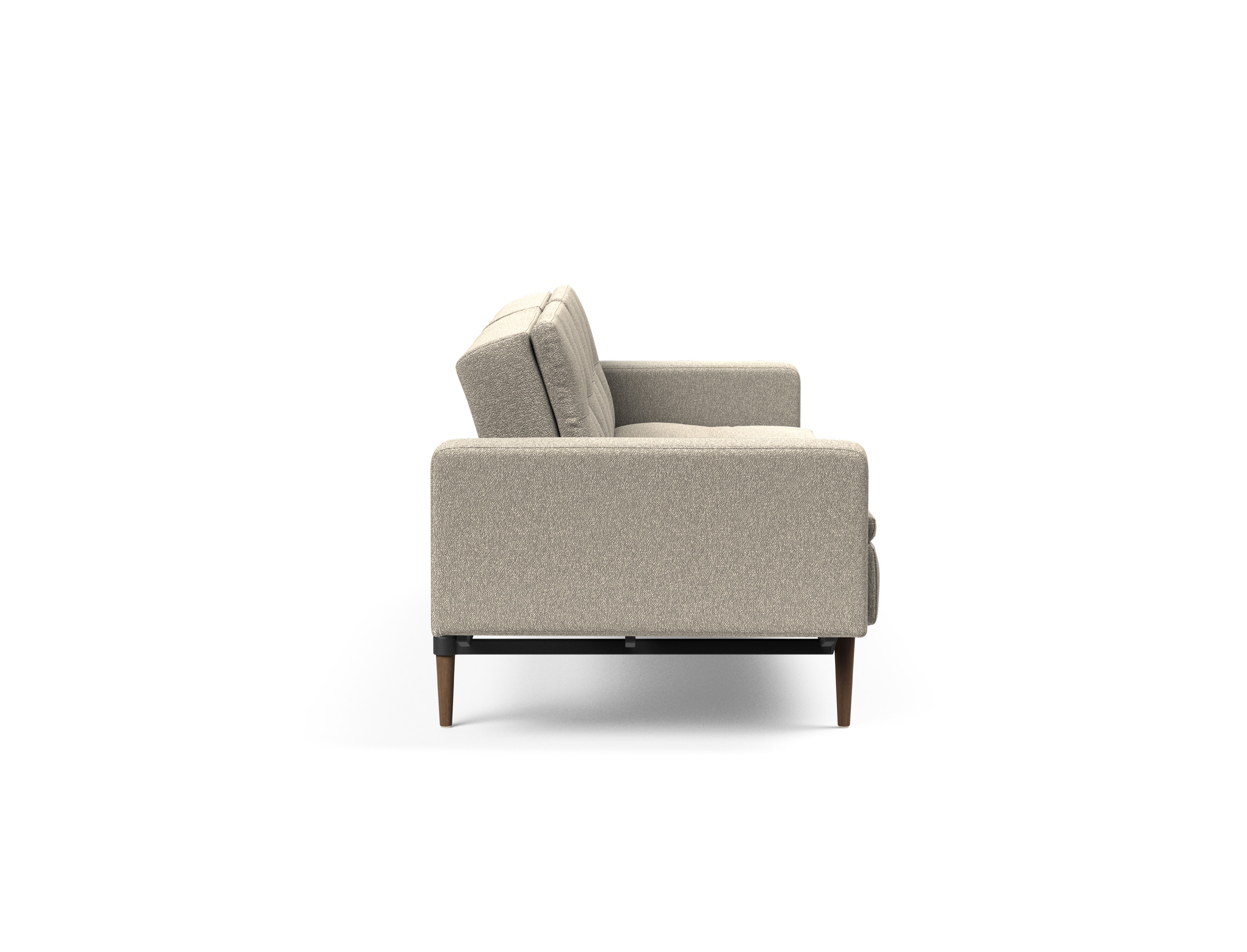 Dublexo Deluxe Fabric Sofa Bed w/Arms & Dark Wood Styletto Legs
