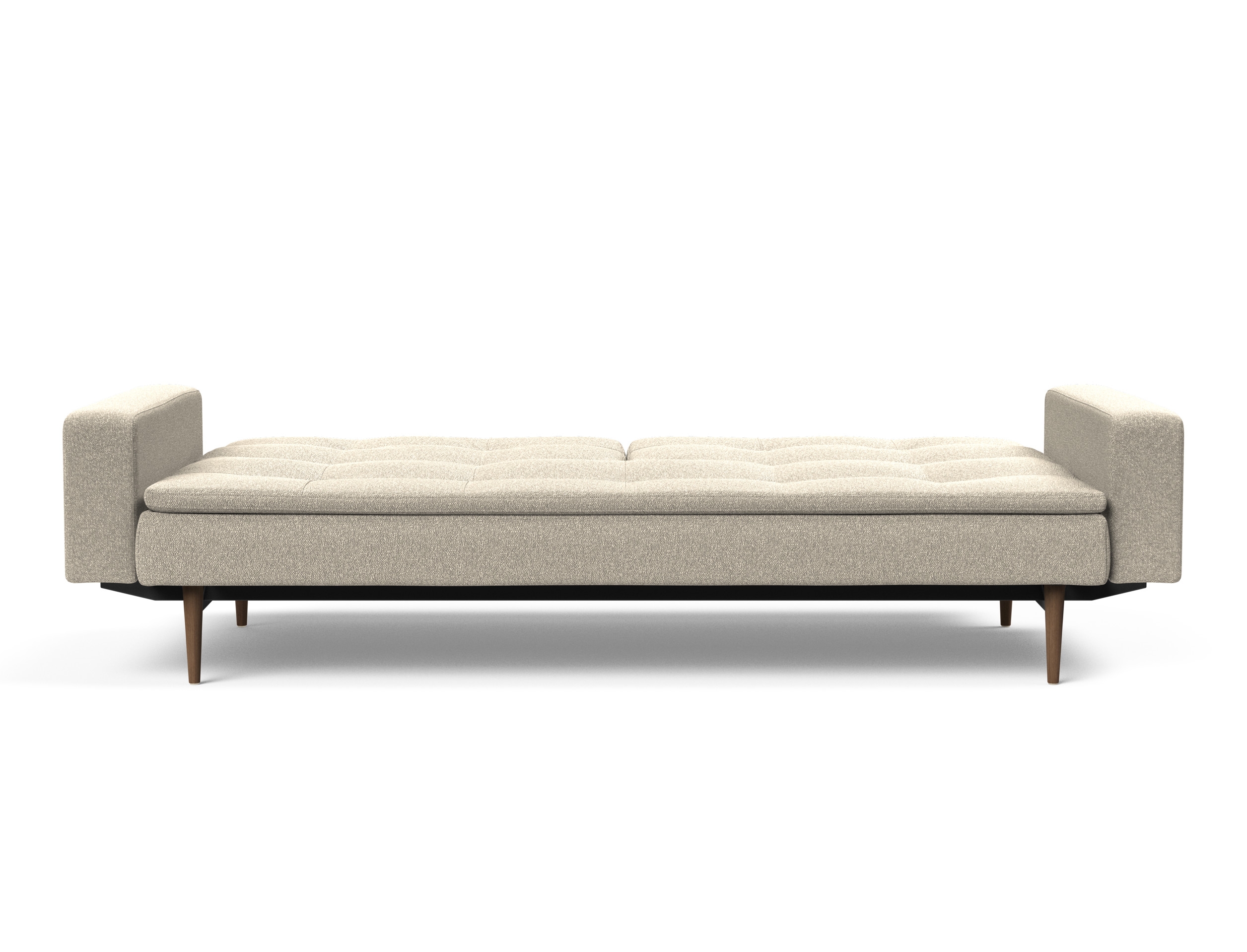 Dublexo Deluxe Fabric Sofa Bed w/Arms & Dark Wood Styletto Legs
