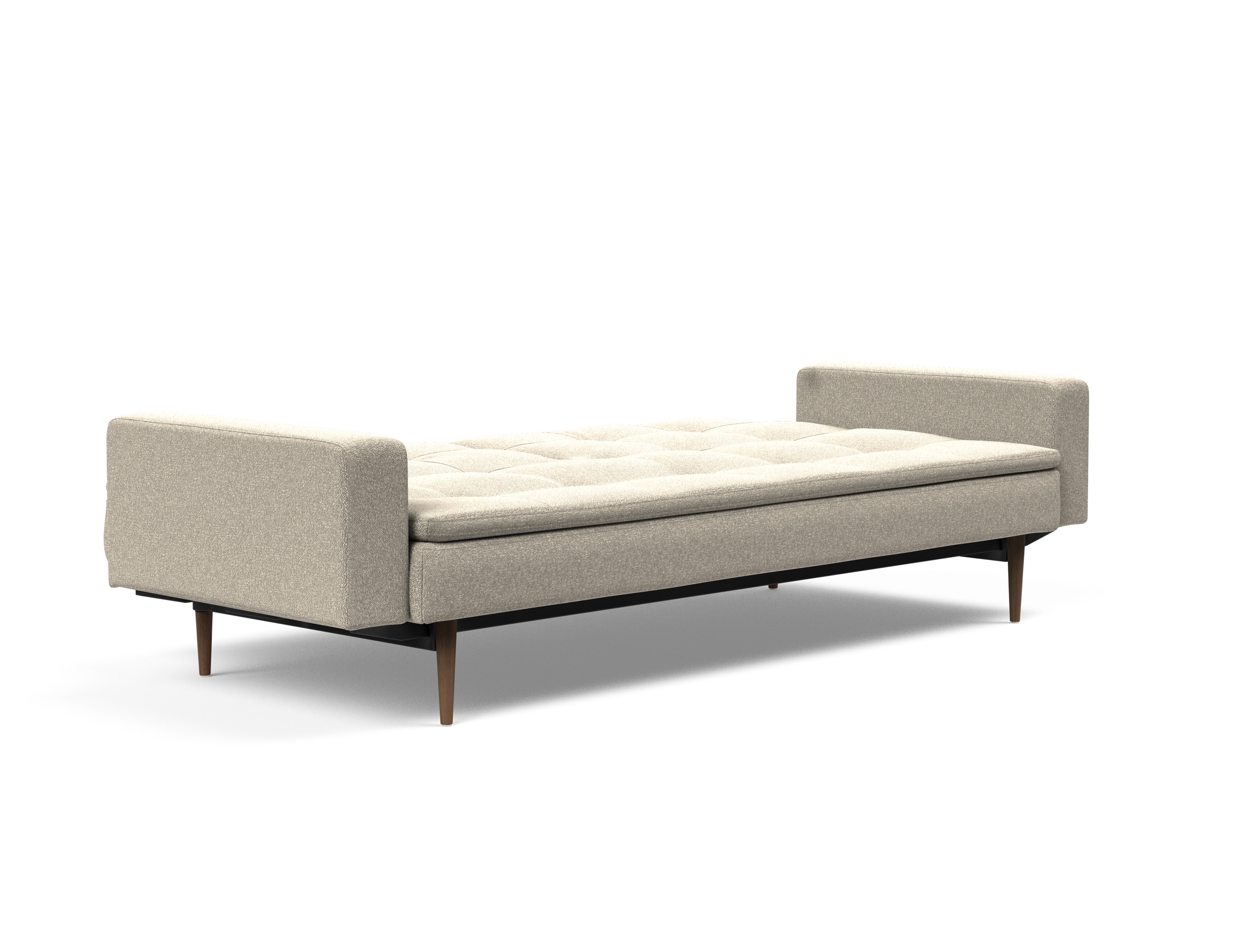 Dublexo Deluxe Fabric Sofa Bed w/Arms & Dark Wood Styletto Legs