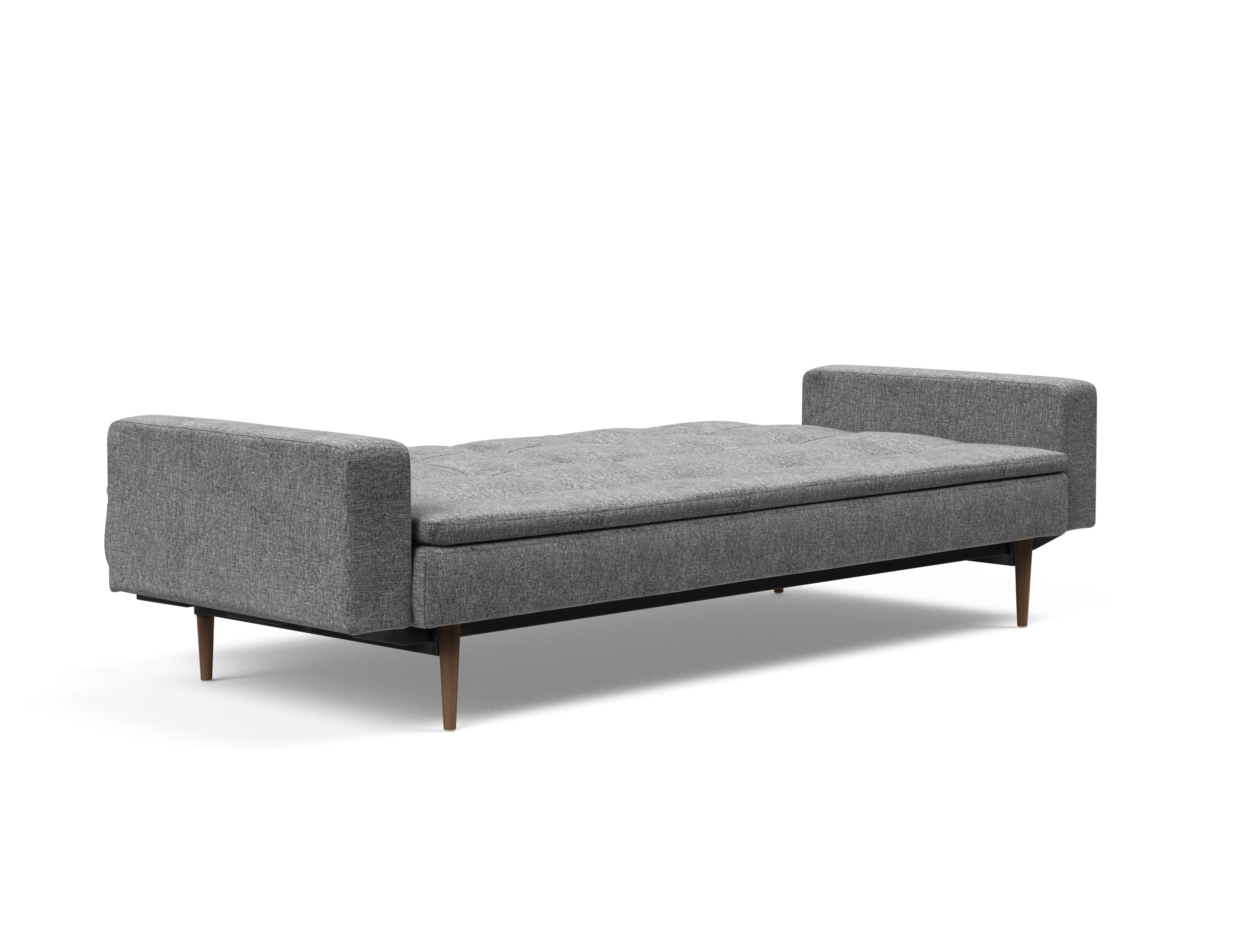 Dublexo Deluxe Fabric Sofa Bed w/Arms & Dark Wood Styletto Legs