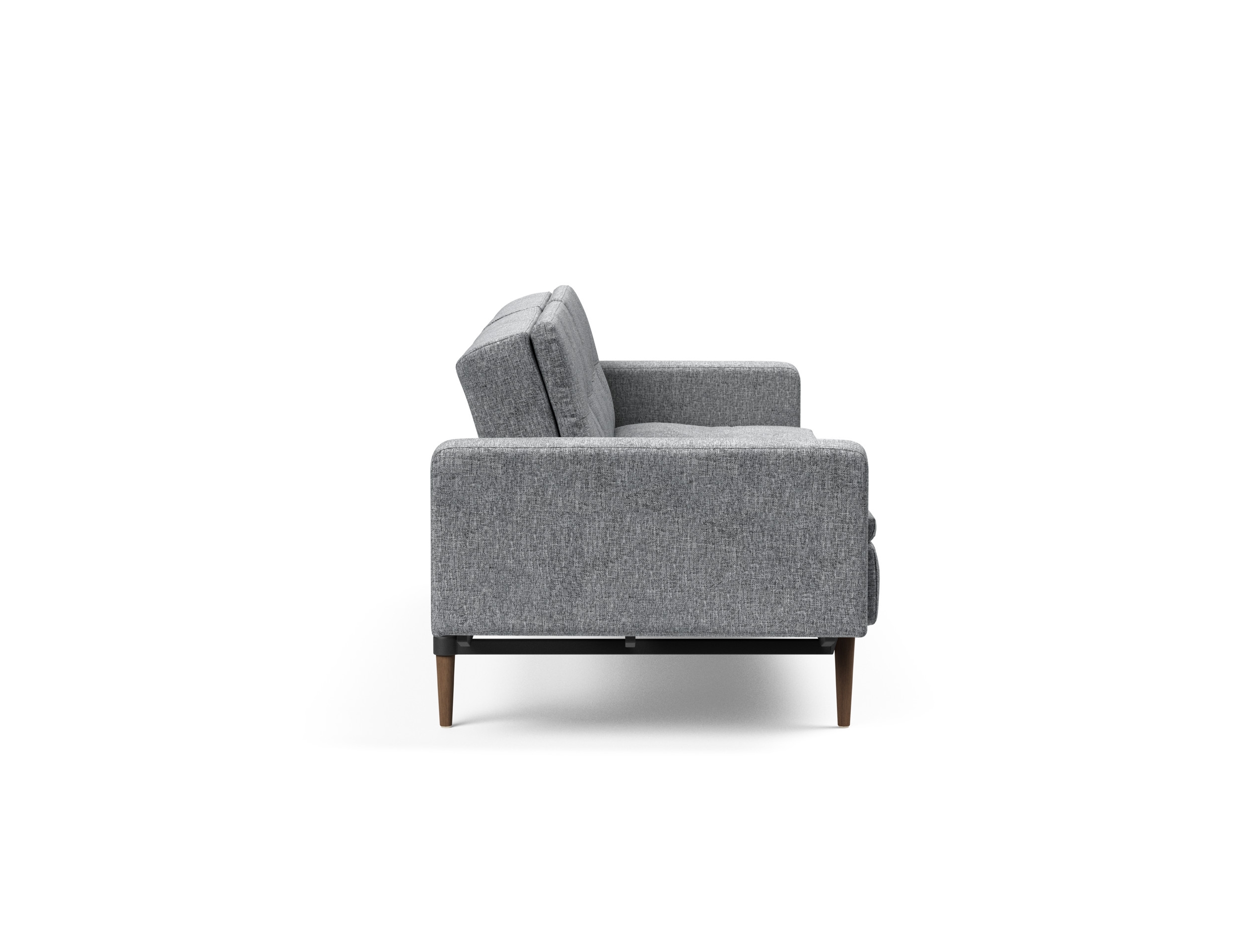 Dublexo Deluxe Fabric Sofa Bed w/Arms & Dark Wood Styletto Legs