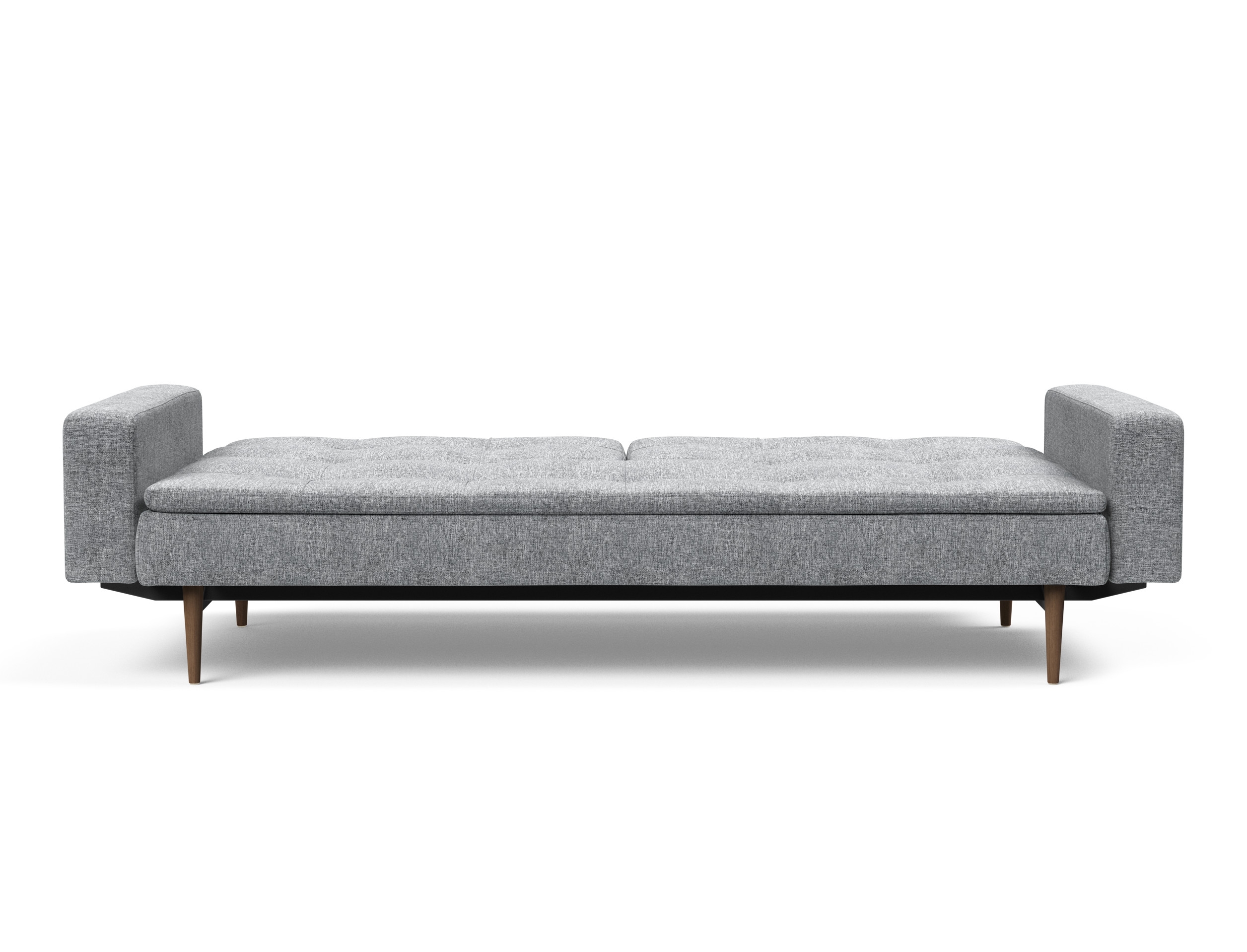Dublexo Deluxe Fabric Sofa Bed w/Arms & Dark Wood Styletto Legs