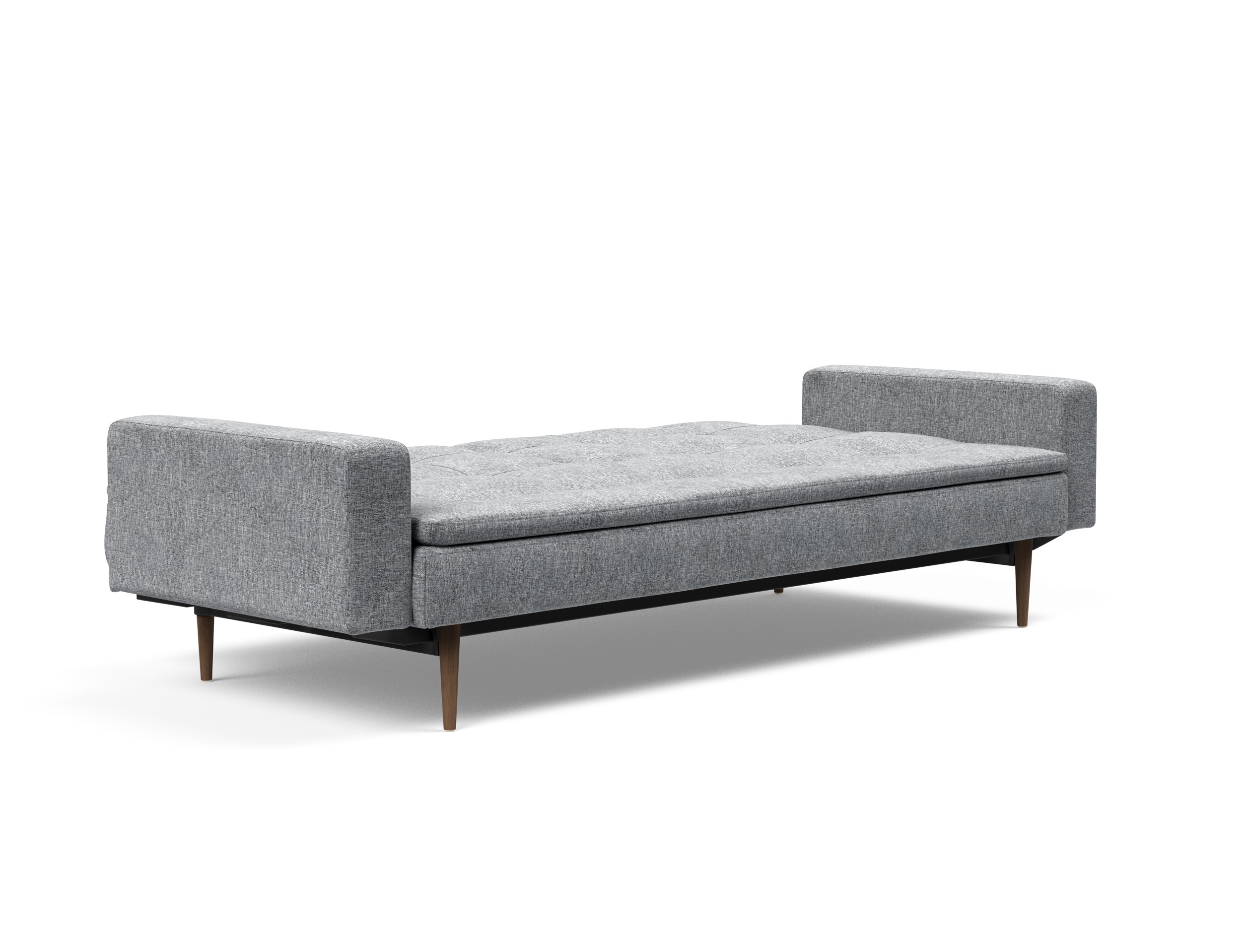 Dublexo Deluxe Fabric Sofa Bed w/Arms & Dark Wood Styletto Legs