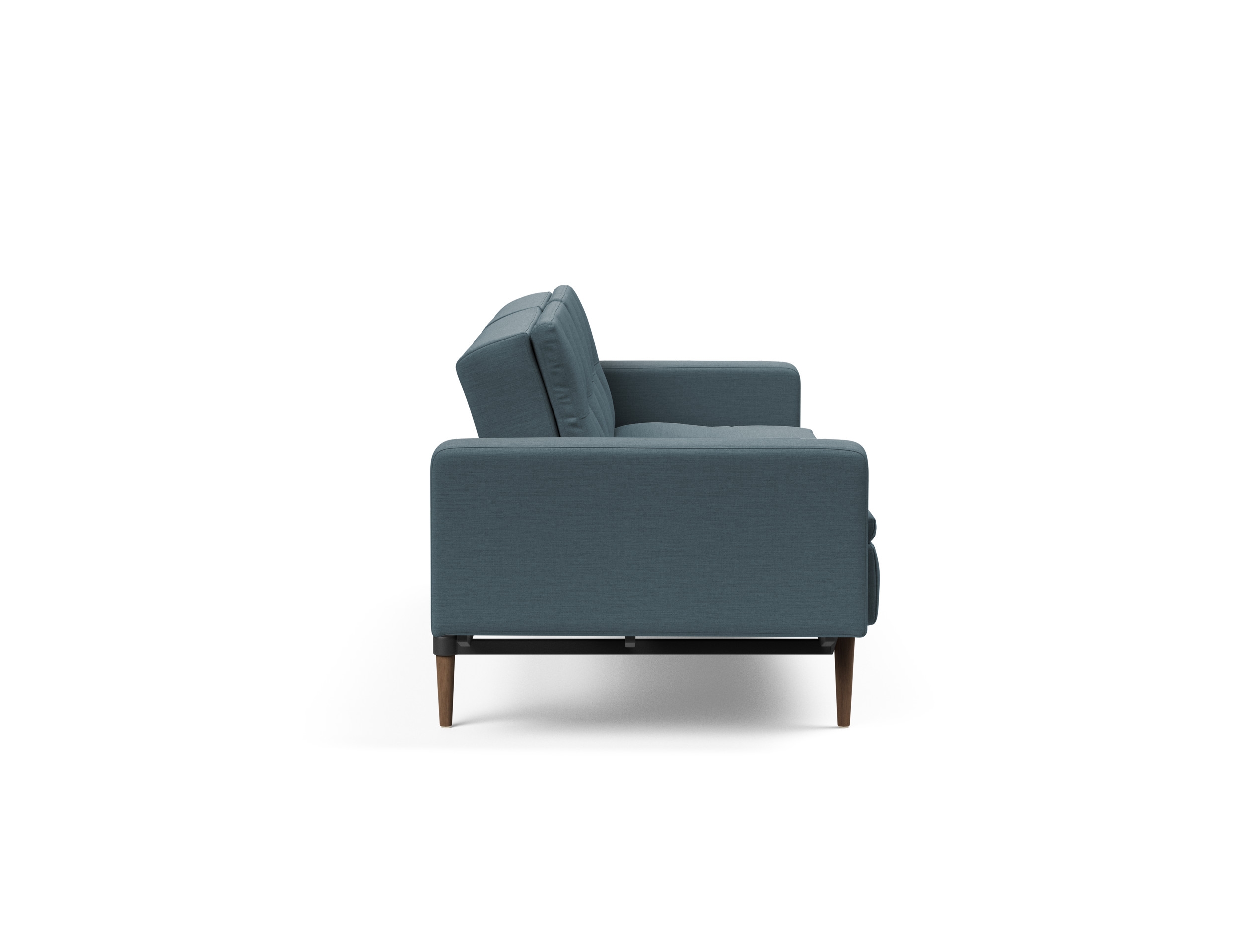Dublexo Deluxe Fabric Sofa Bed w/Arms & Dark Wood Styletto Legs