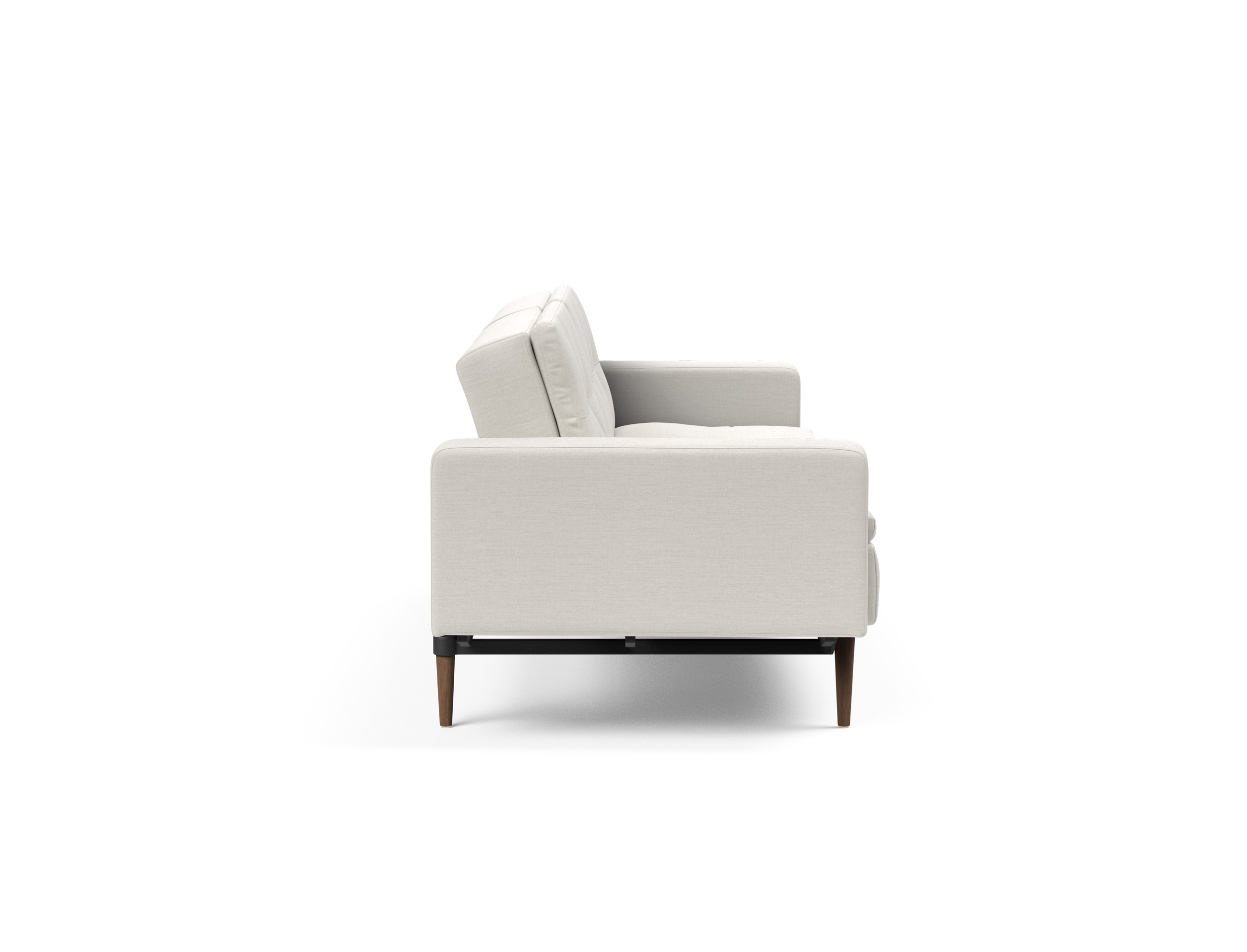 Dublexo Deluxe Fabric Sofa Bed w/Arms & Dark Wood Styletto Legs