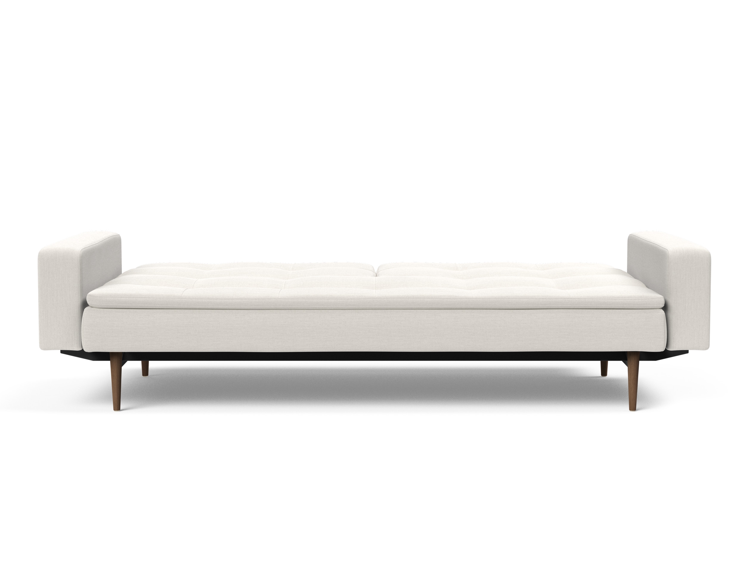 Dublexo Deluxe Fabric Sofa Bed w/Arms & Dark Wood Styletto Legs