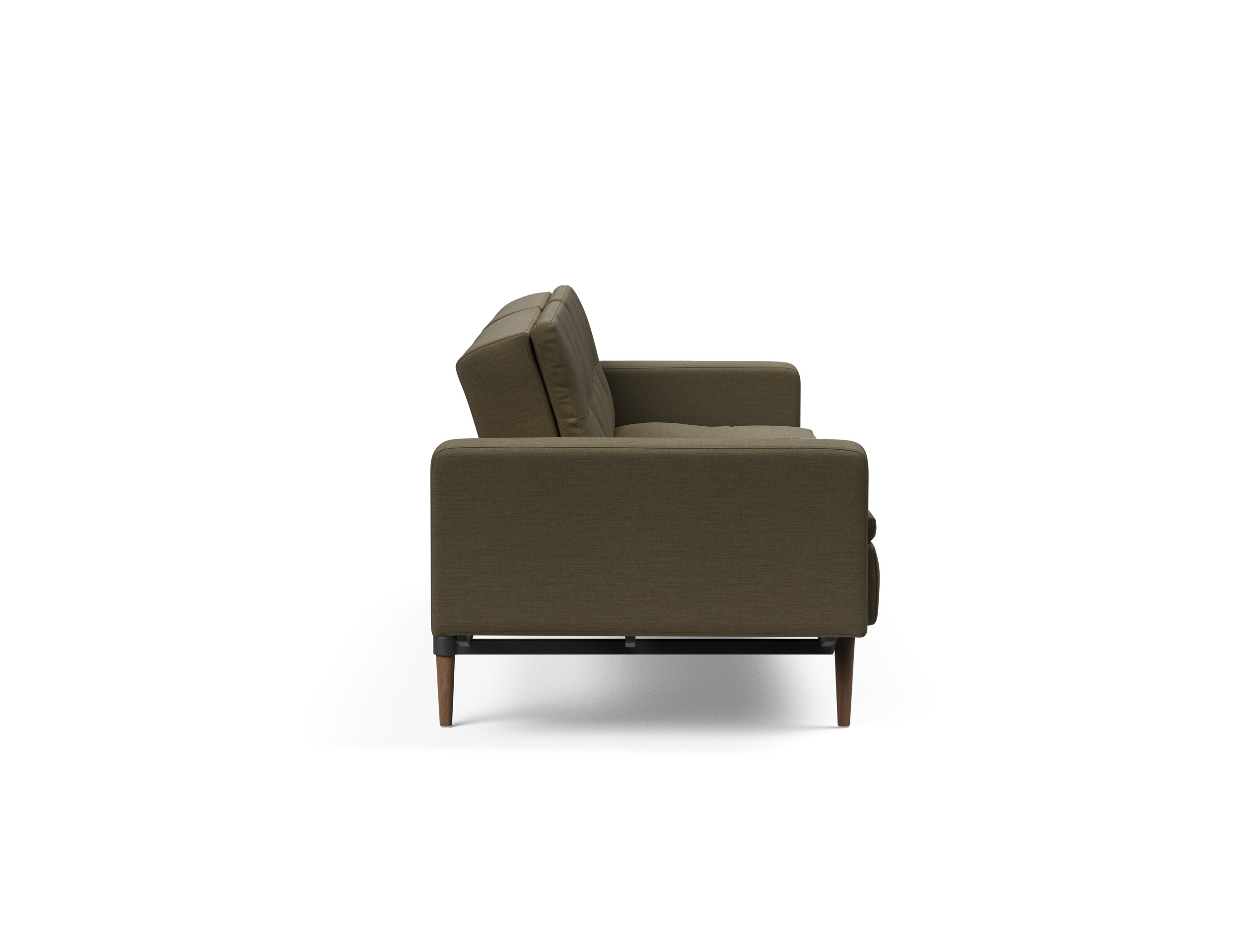 Dublexo Deluxe Fabric Sofa Bed w/Arms & Dark Wood Styletto Legs