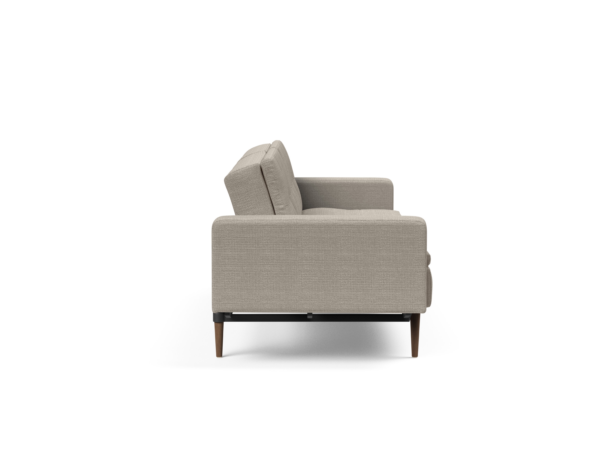 Dublexo Deluxe Fabric Sofa Bed w/Arms & Dark Wood Styletto Legs