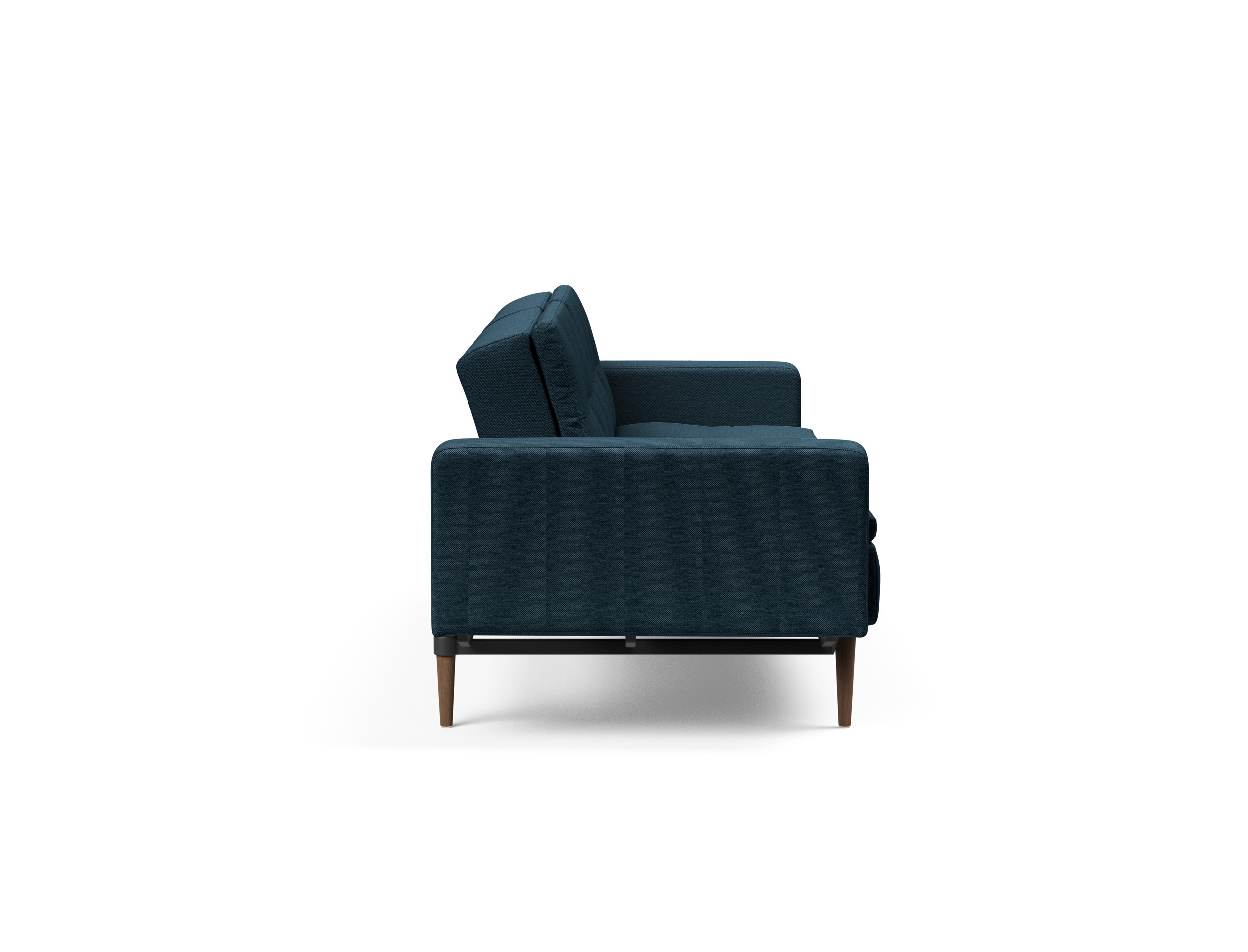 Dublexo Deluxe Fabric Sofa Bed w/Arms & Dark Wood Styletto Legs