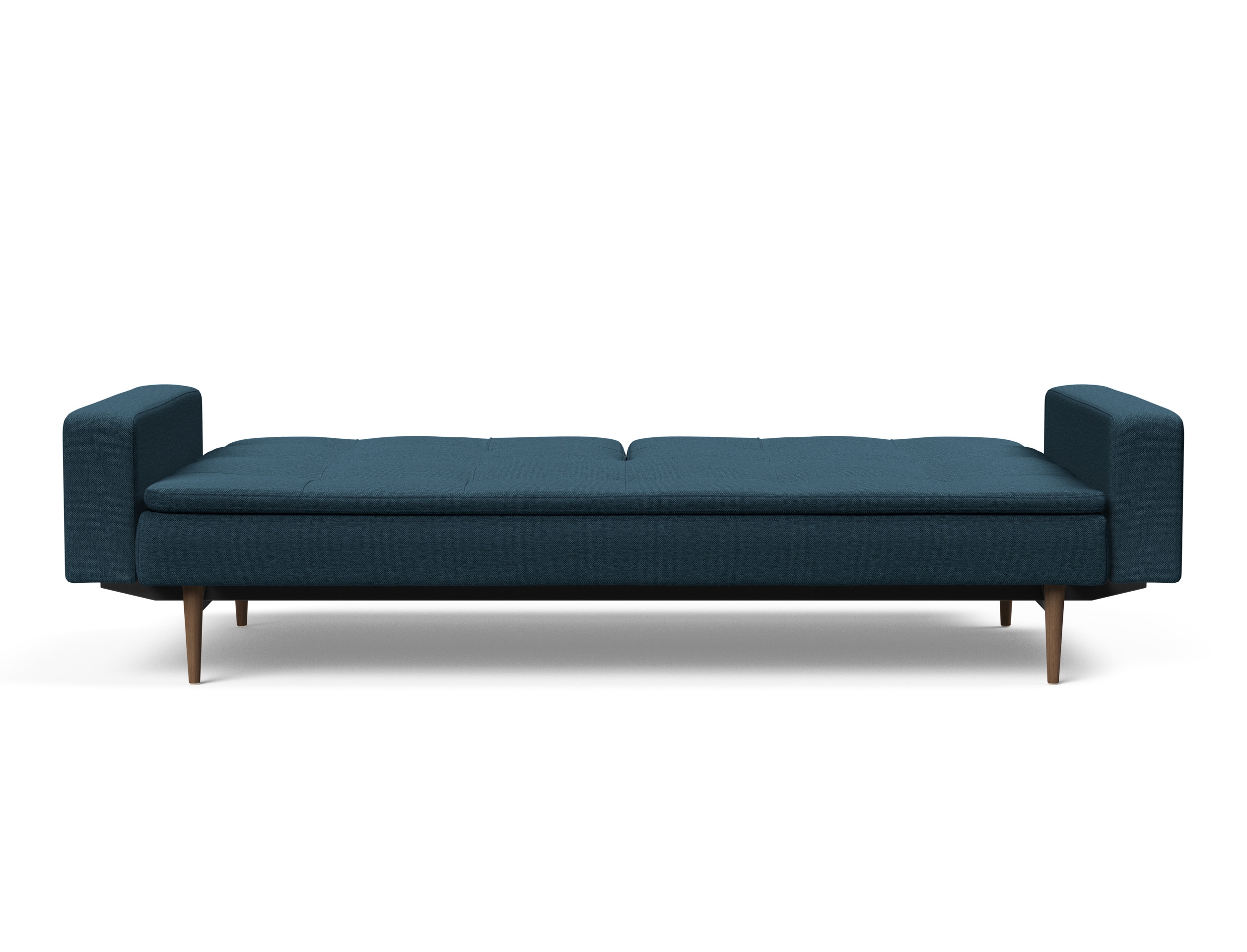 Dublexo Deluxe Fabric Sofa Bed w/Arms & Dark Wood Styletto Legs