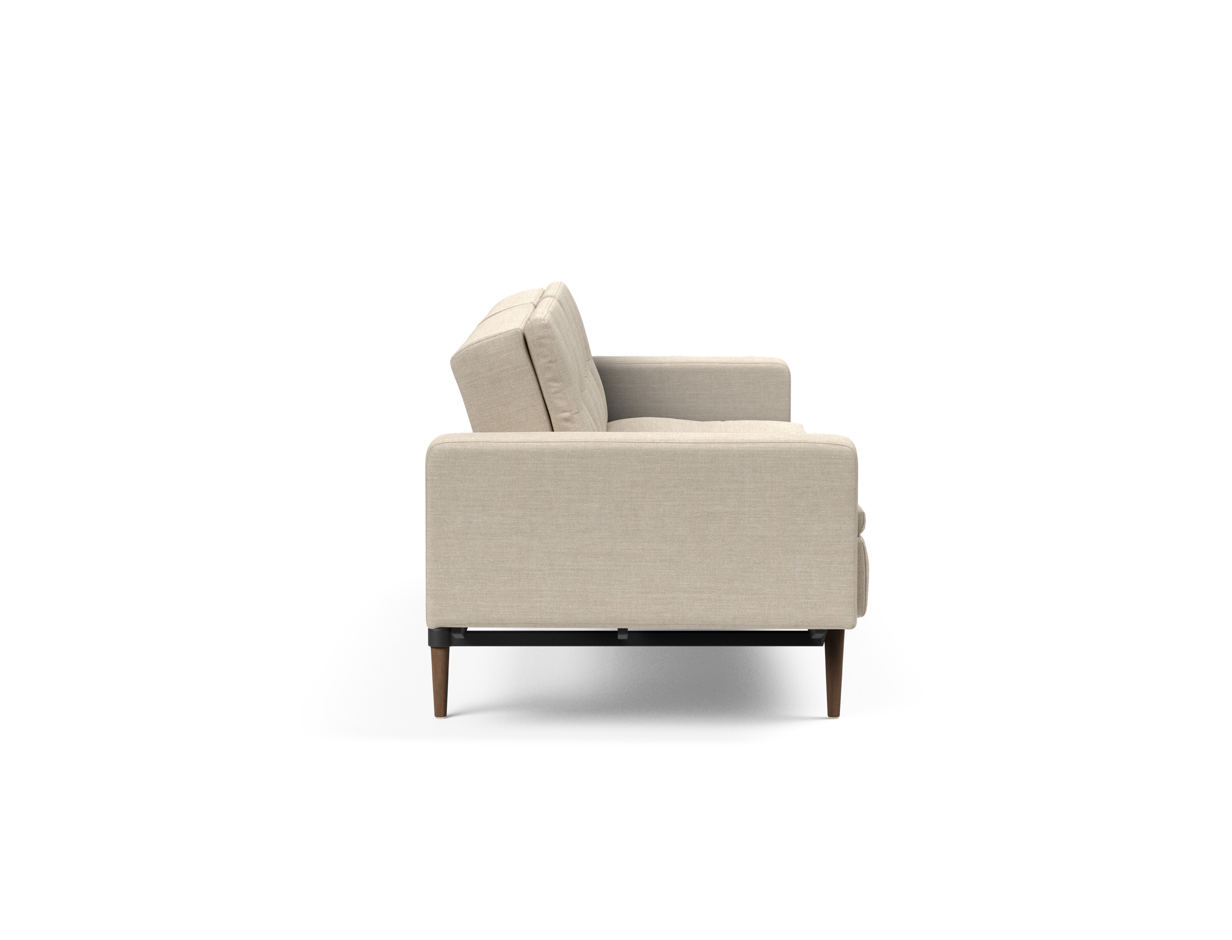 Dublexo Deluxe Fabric Sofa Bed w/Arms & Dark Wood Styletto Legs
