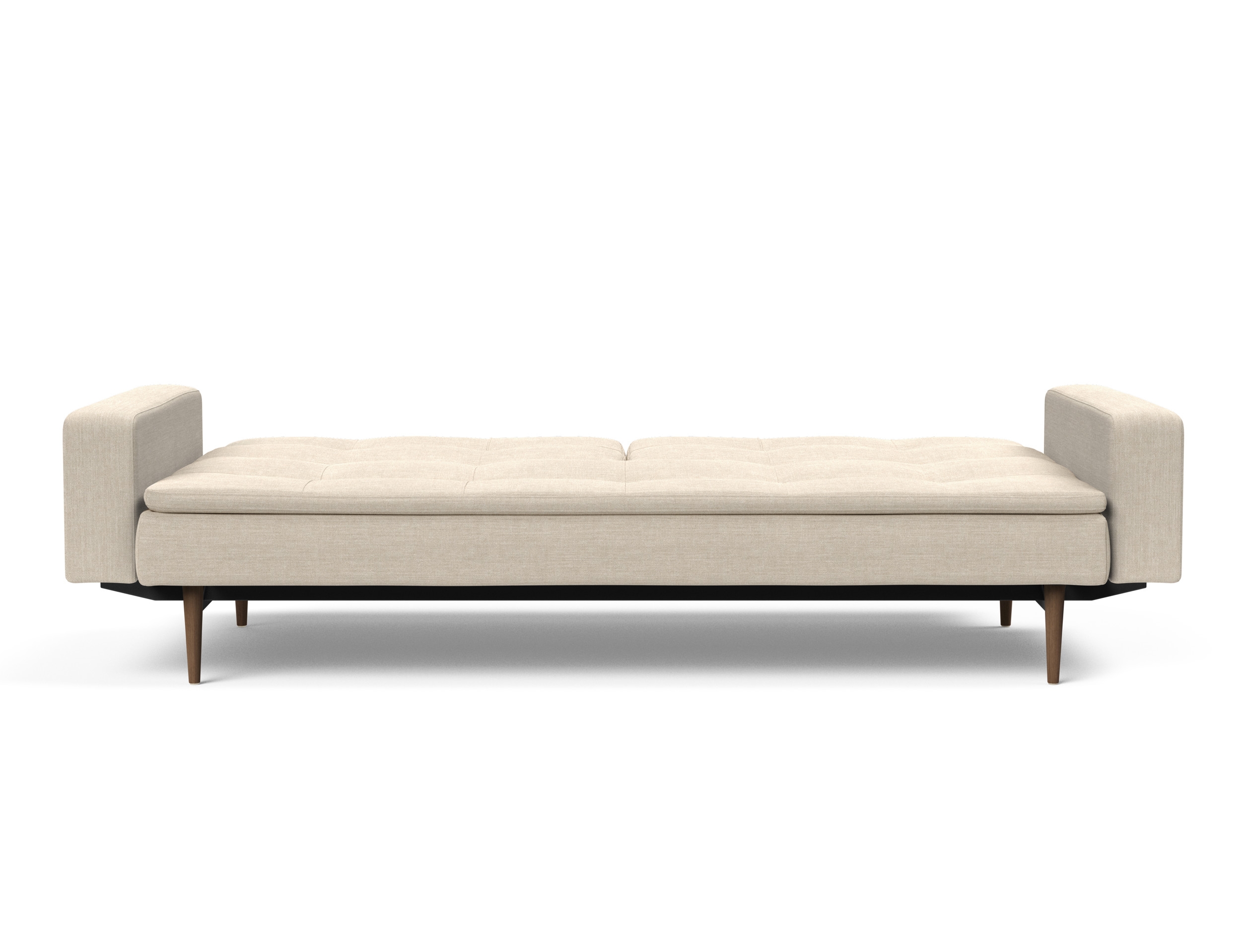 Dublexo Deluxe Fabric Sofa Bed w/Arms & Dark Wood Styletto Legs