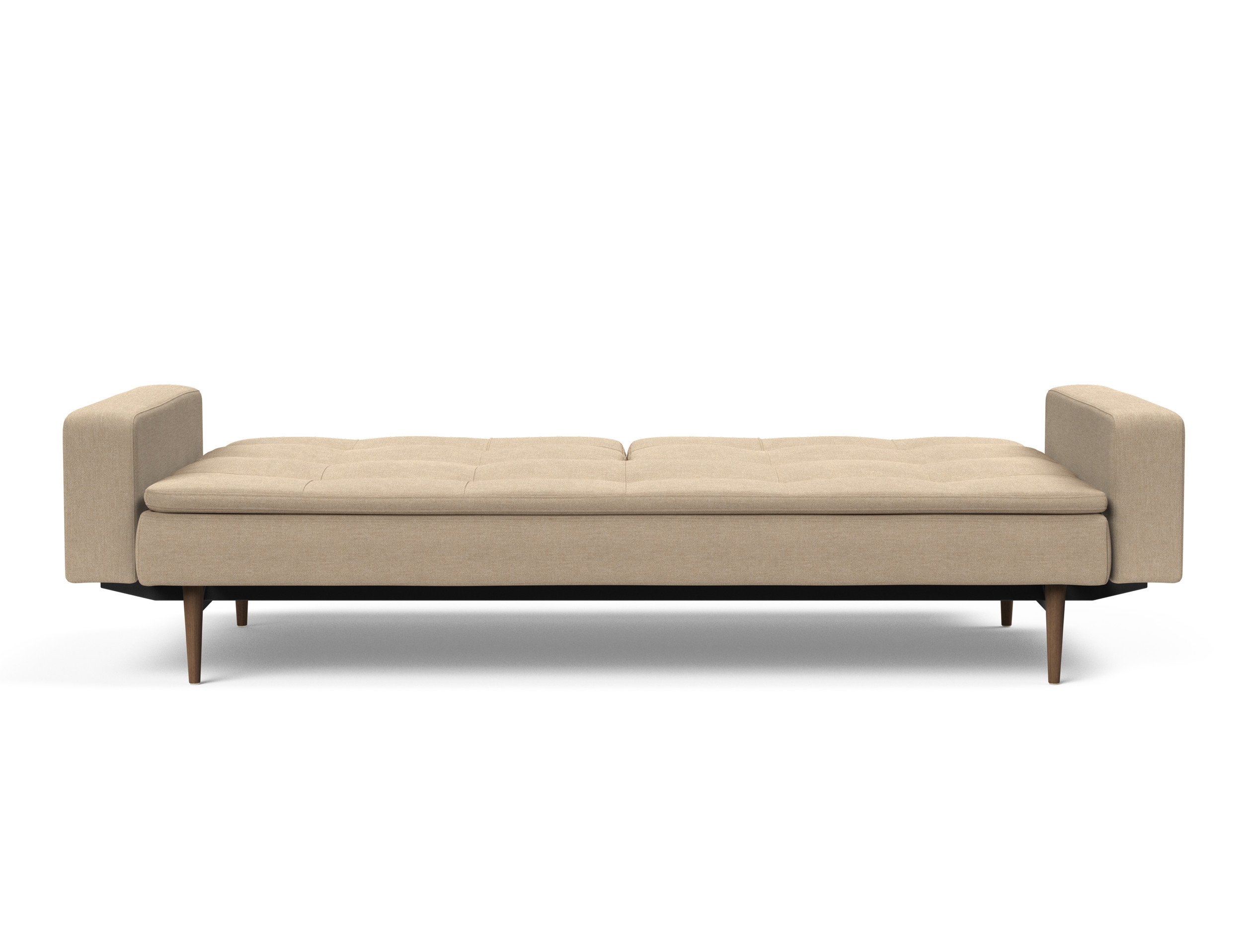 Dublexo Deluxe Fabric Sofa Bed w/Arms & Dark Wood Styletto Legs