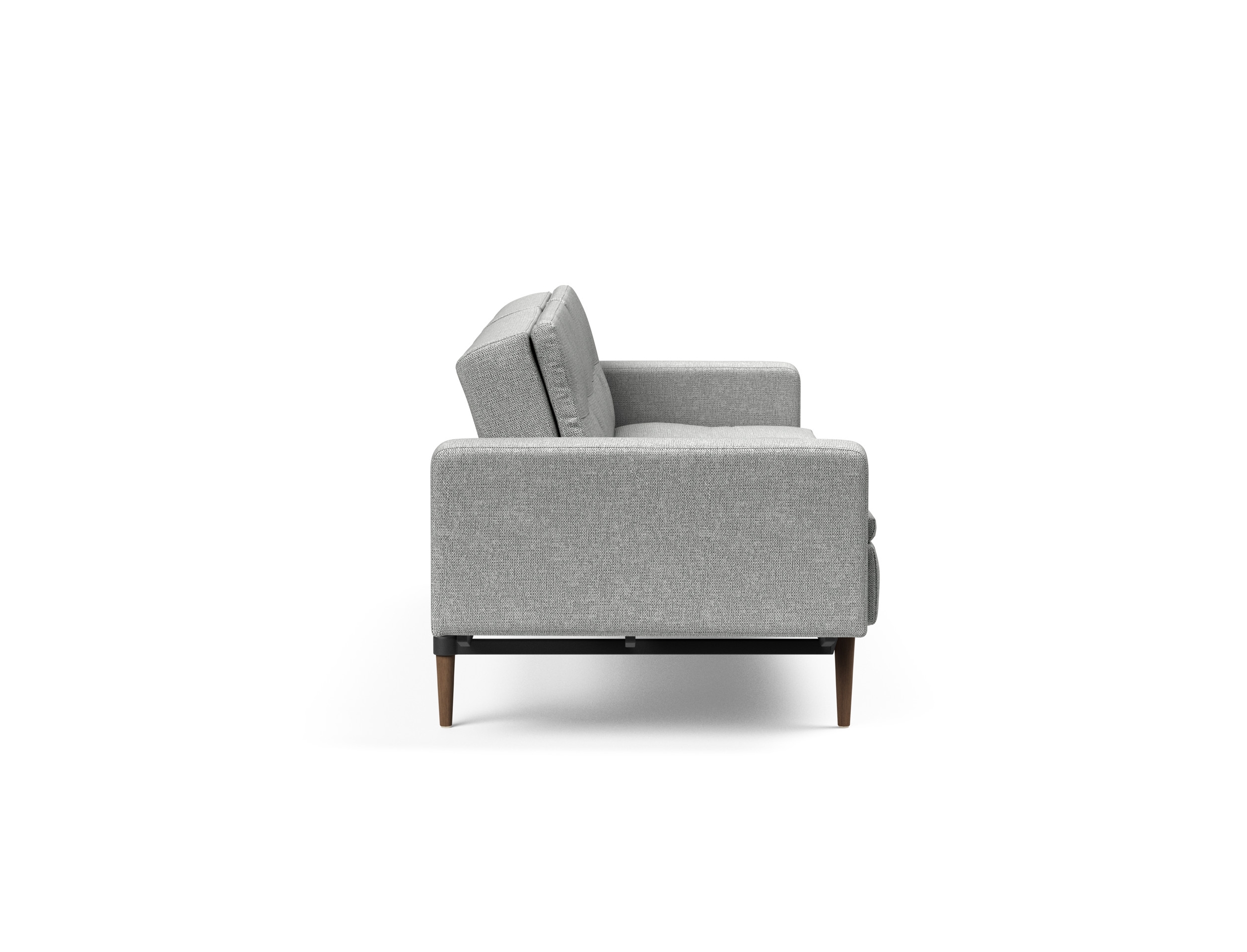 Dublexo Deluxe Fabric Sofa Bed w/Arms & Dark Wood Styletto Legs
