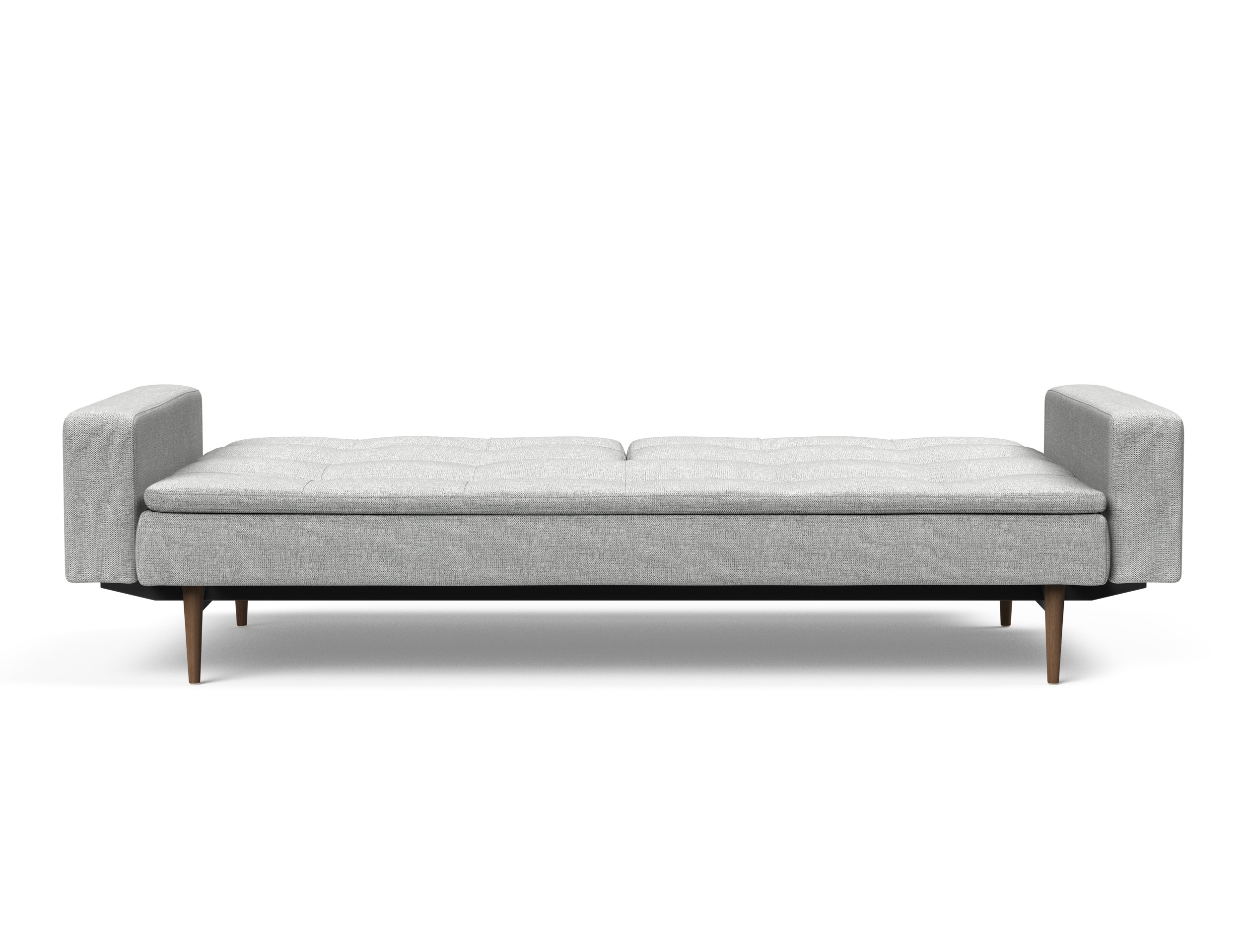 Dublexo Deluxe Fabric Sofa Bed w/Arms & Dark Wood Styletto Legs