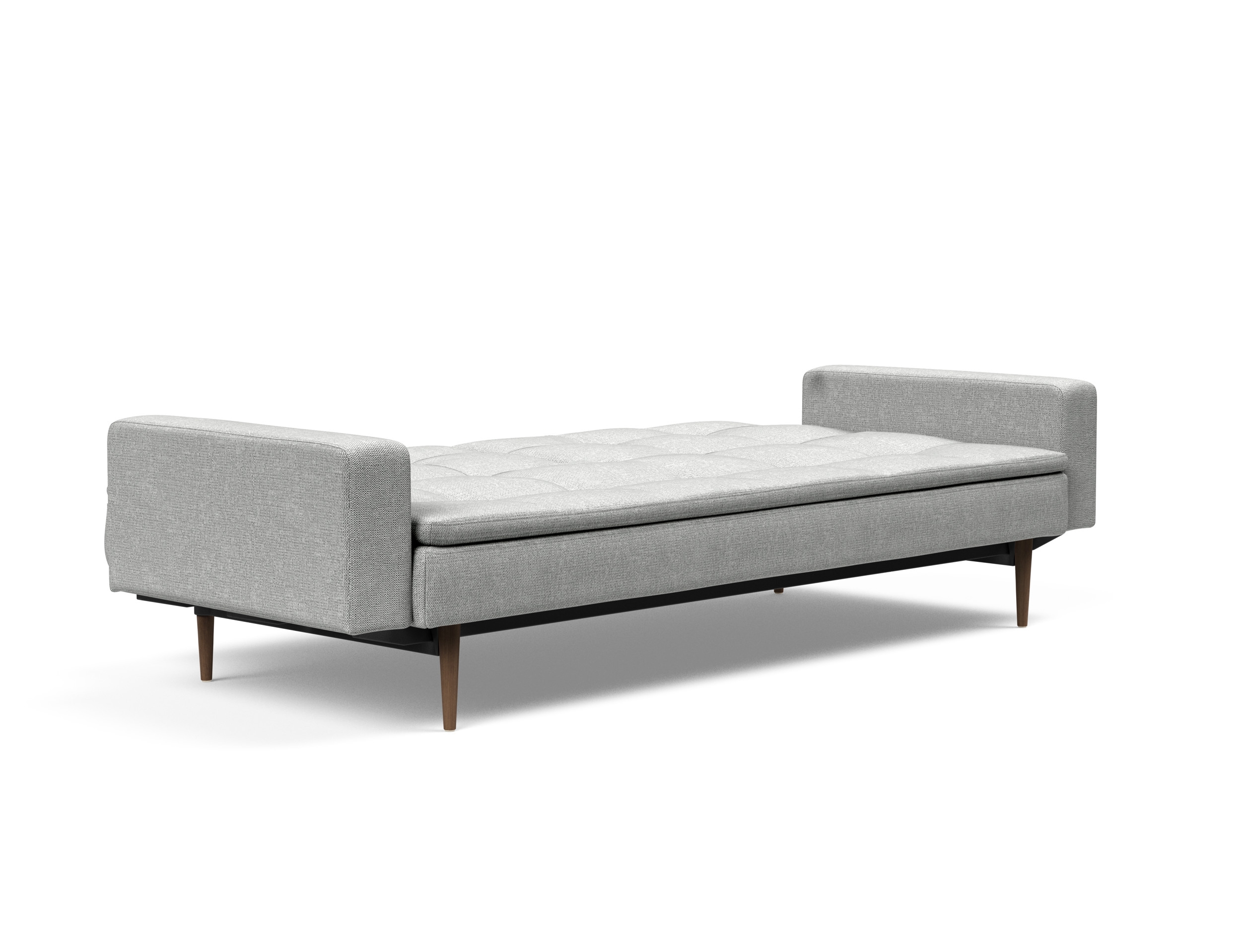 Dublexo Deluxe Fabric Sofa Bed w/Arms & Dark Wood Styletto Legs