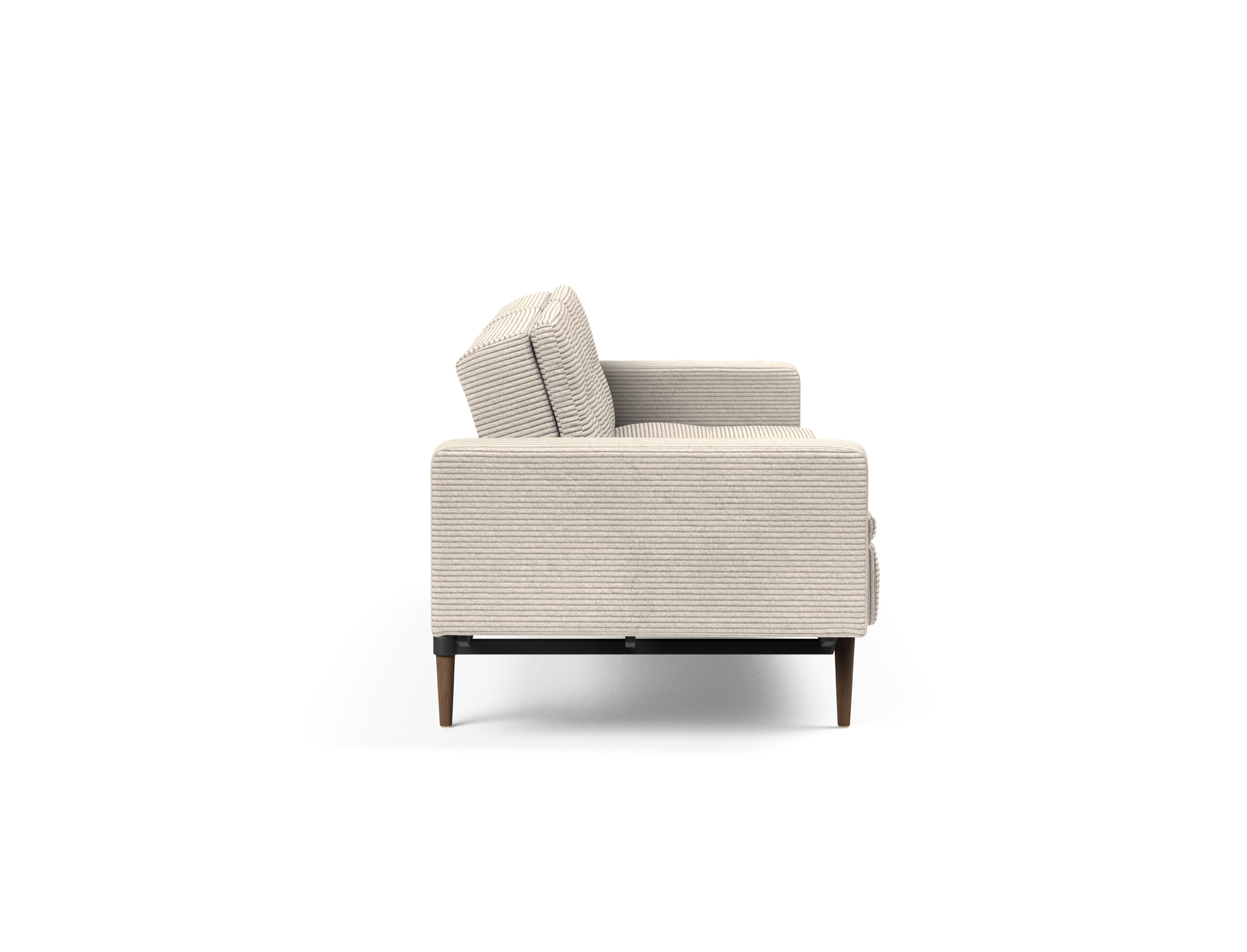 Dublexo Deluxe Fabric Sofa Bed w/Arms & Dark Wood Styletto Legs