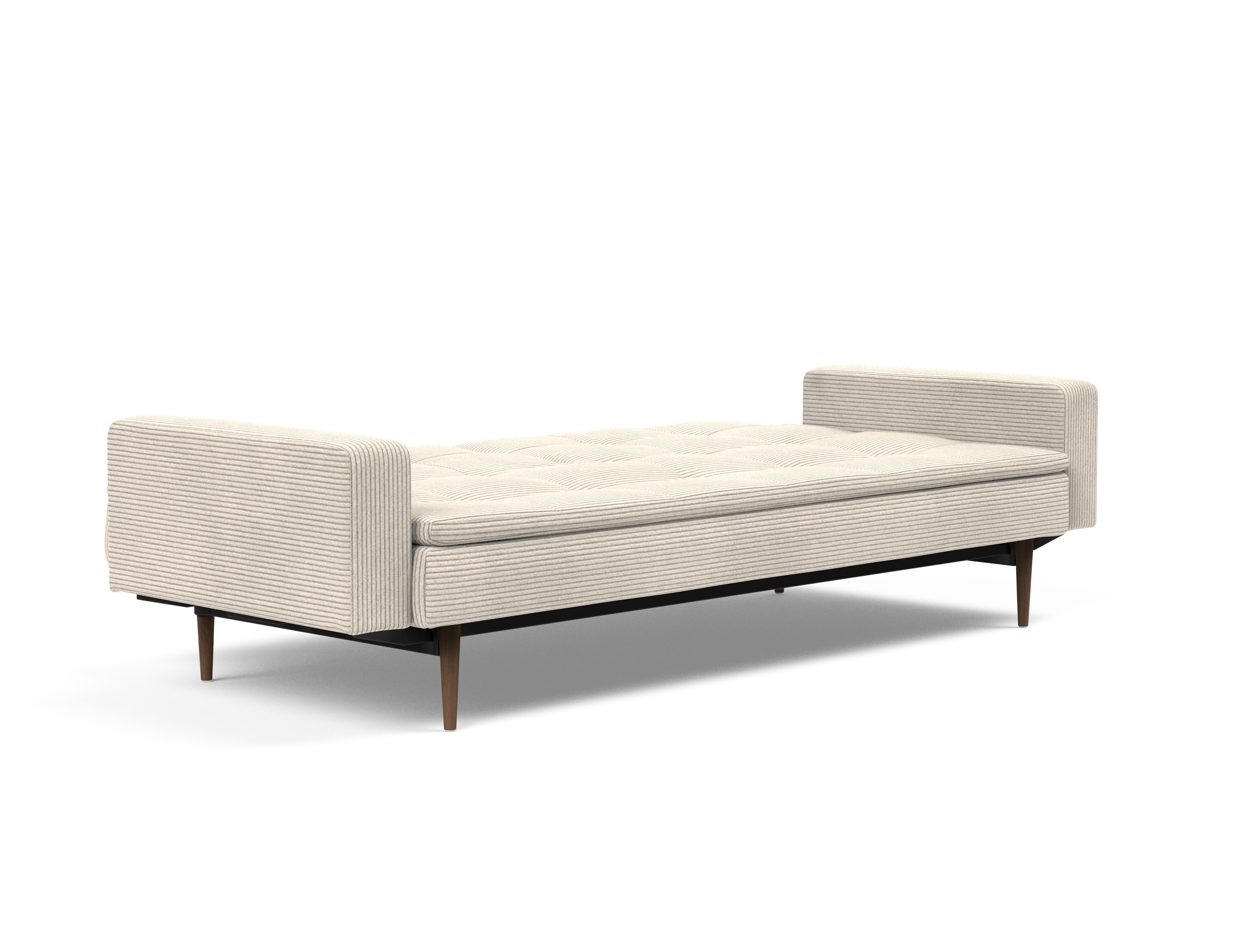 Dublexo Deluxe Fabric Sofa Bed w/Arms & Dark Wood Styletto Legs