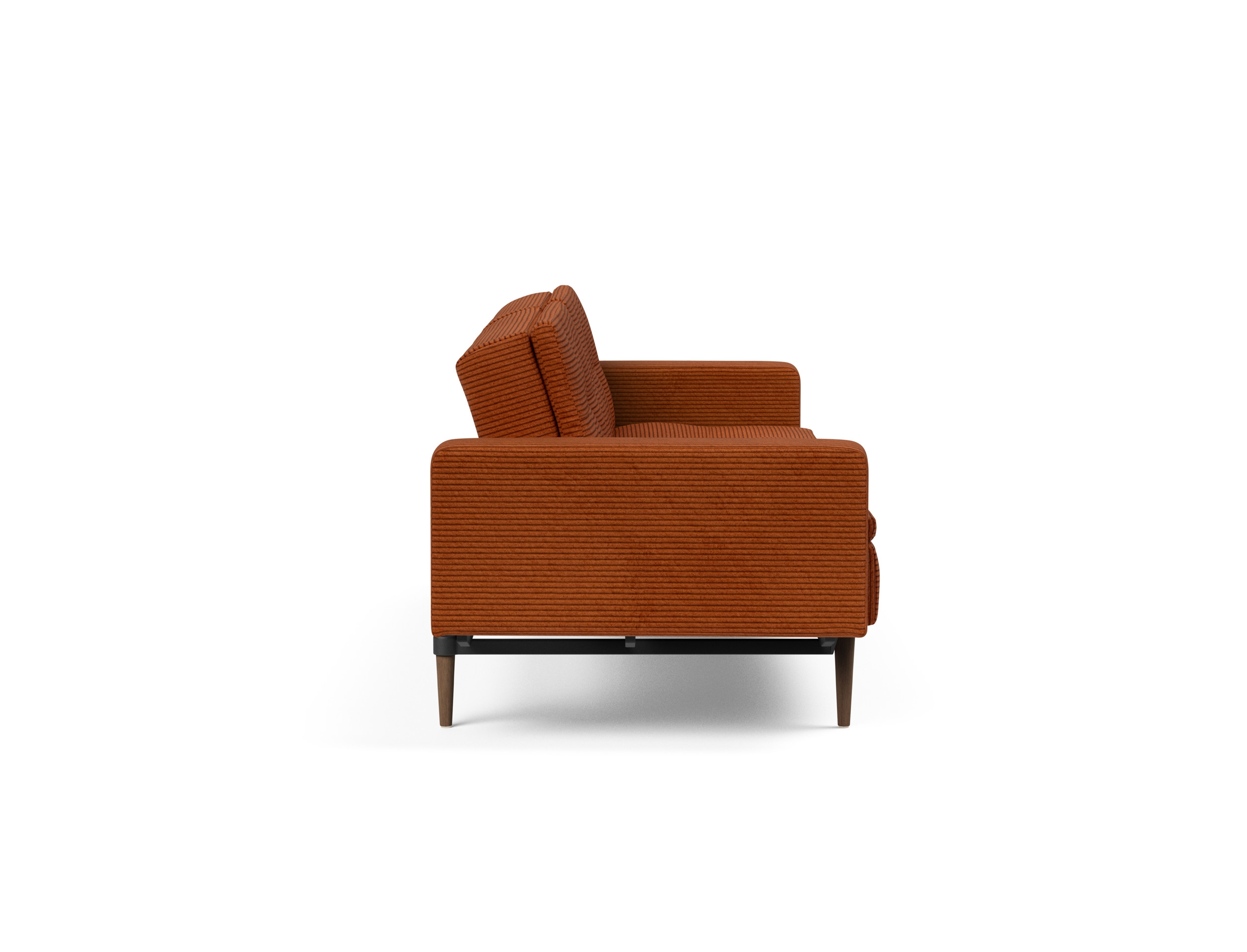 Dublexo Deluxe Fabric Sofa Bed w/Arms & Dark Wood Styletto Legs