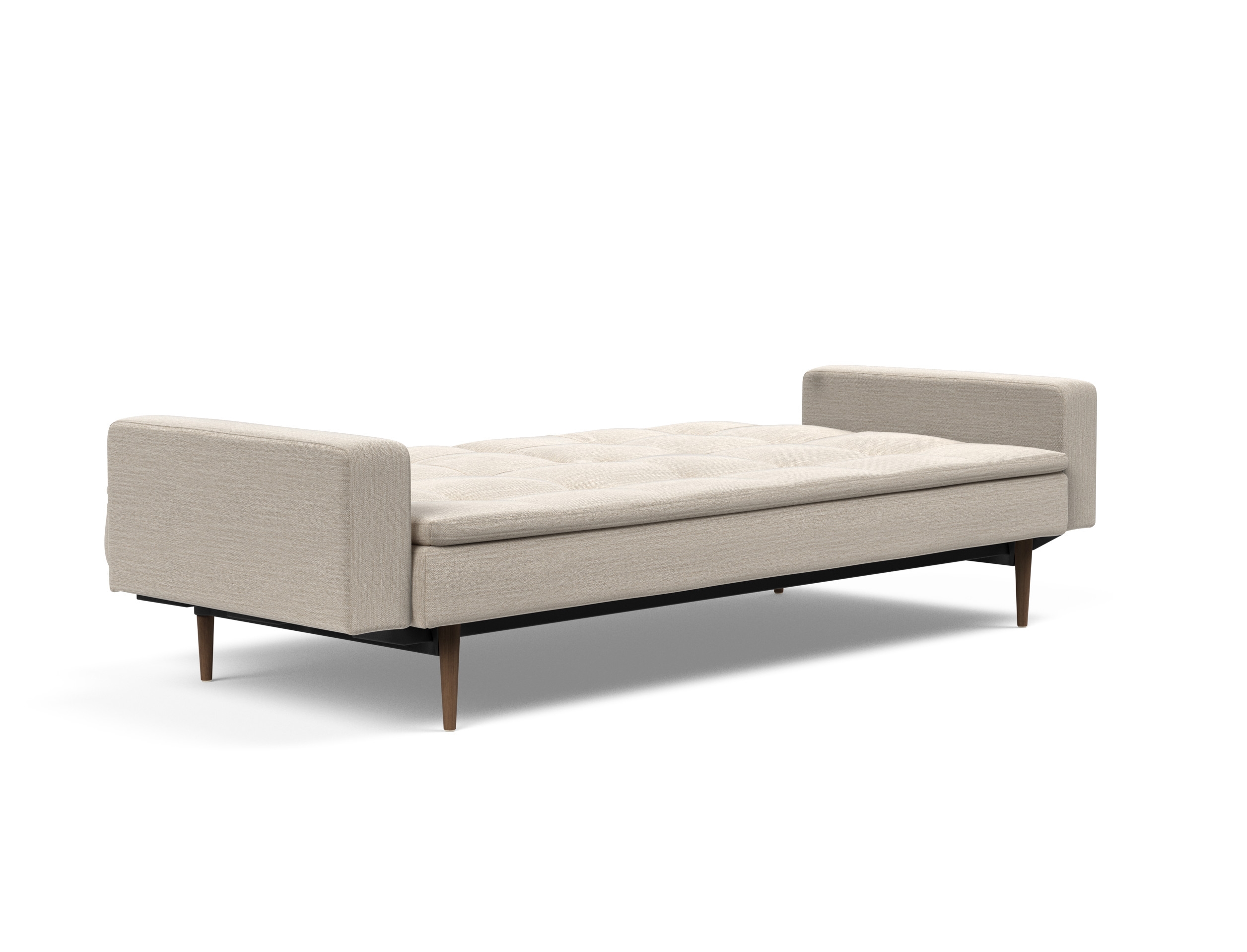 Dublexo Deluxe Fabric Sofa Bed w/Arms & Dark Wood Styletto Legs