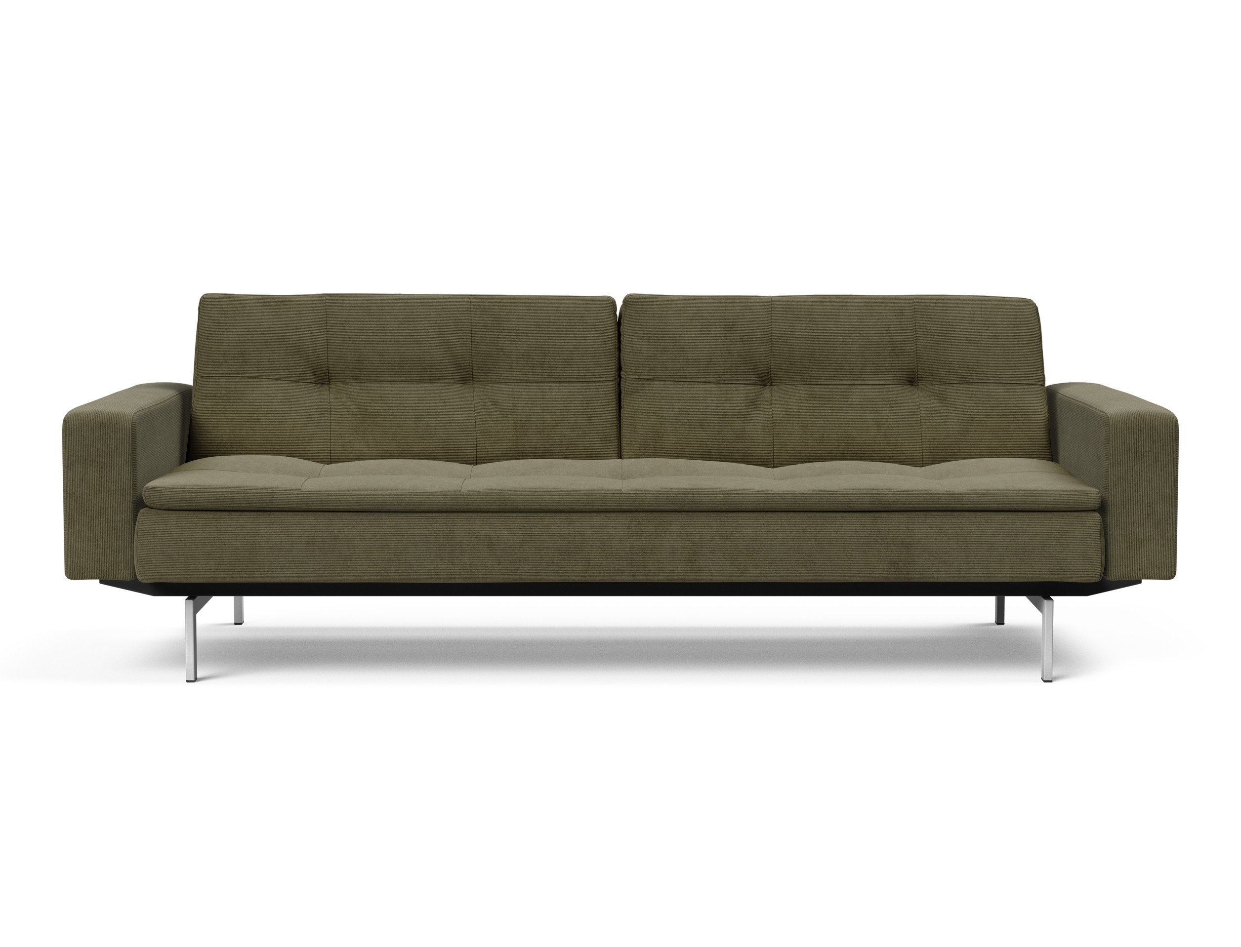 Dublexo Deluxe Fabric Sofa Bed w/Arms & Stainless Steel Legs