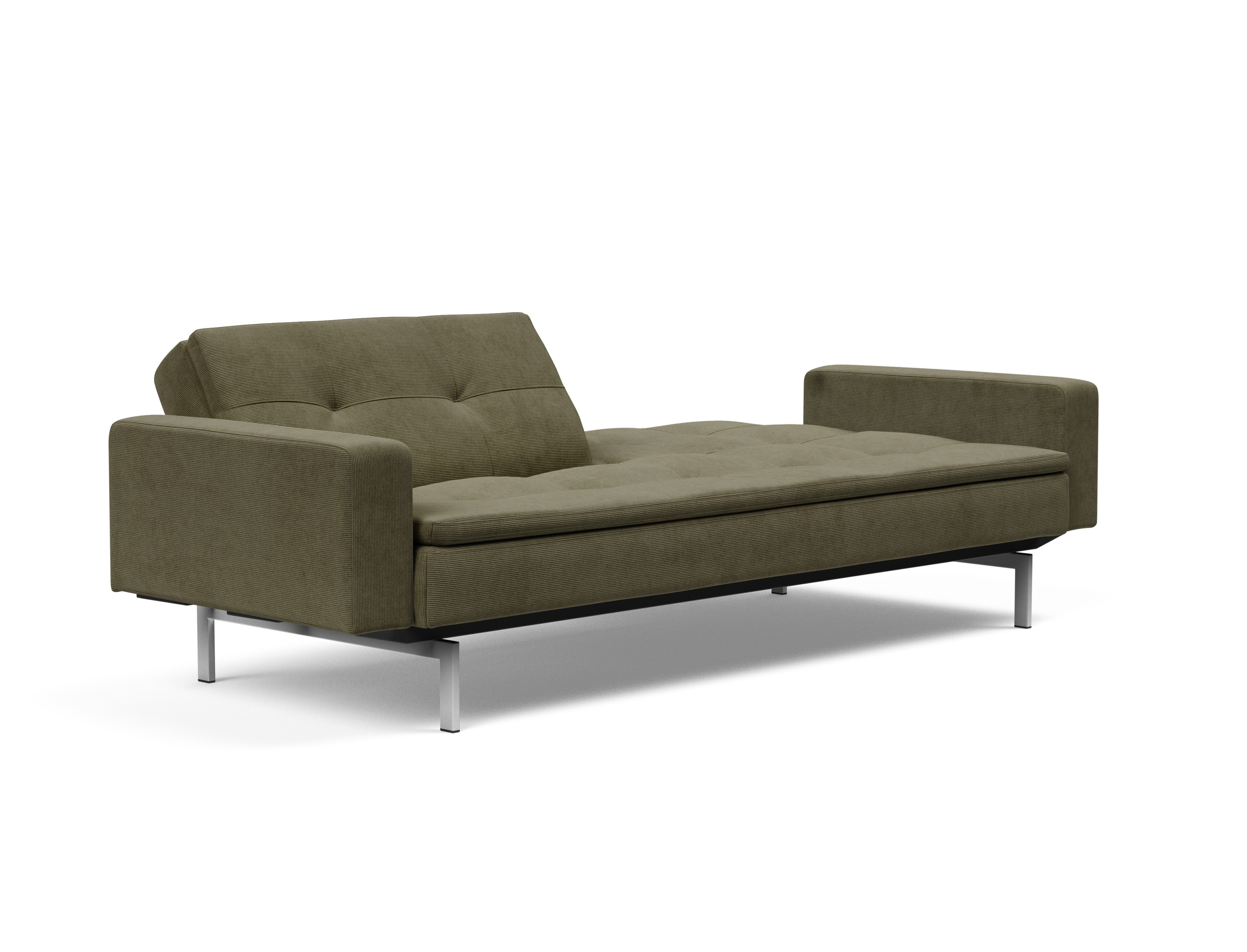 Dublexo Deluxe Fabric Sofa Bed w/Arms & Stainless Steel Legs