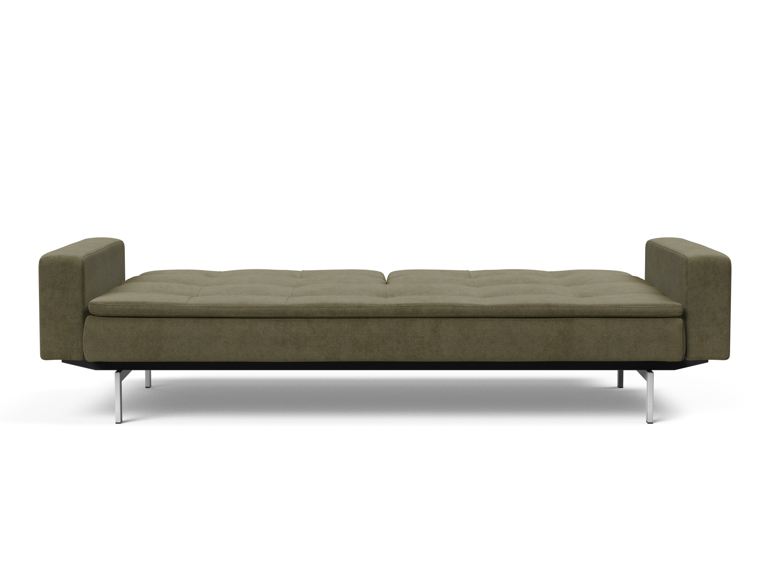 Dublexo Deluxe Fabric Sofa Bed w/Arms & Stainless Steel Legs