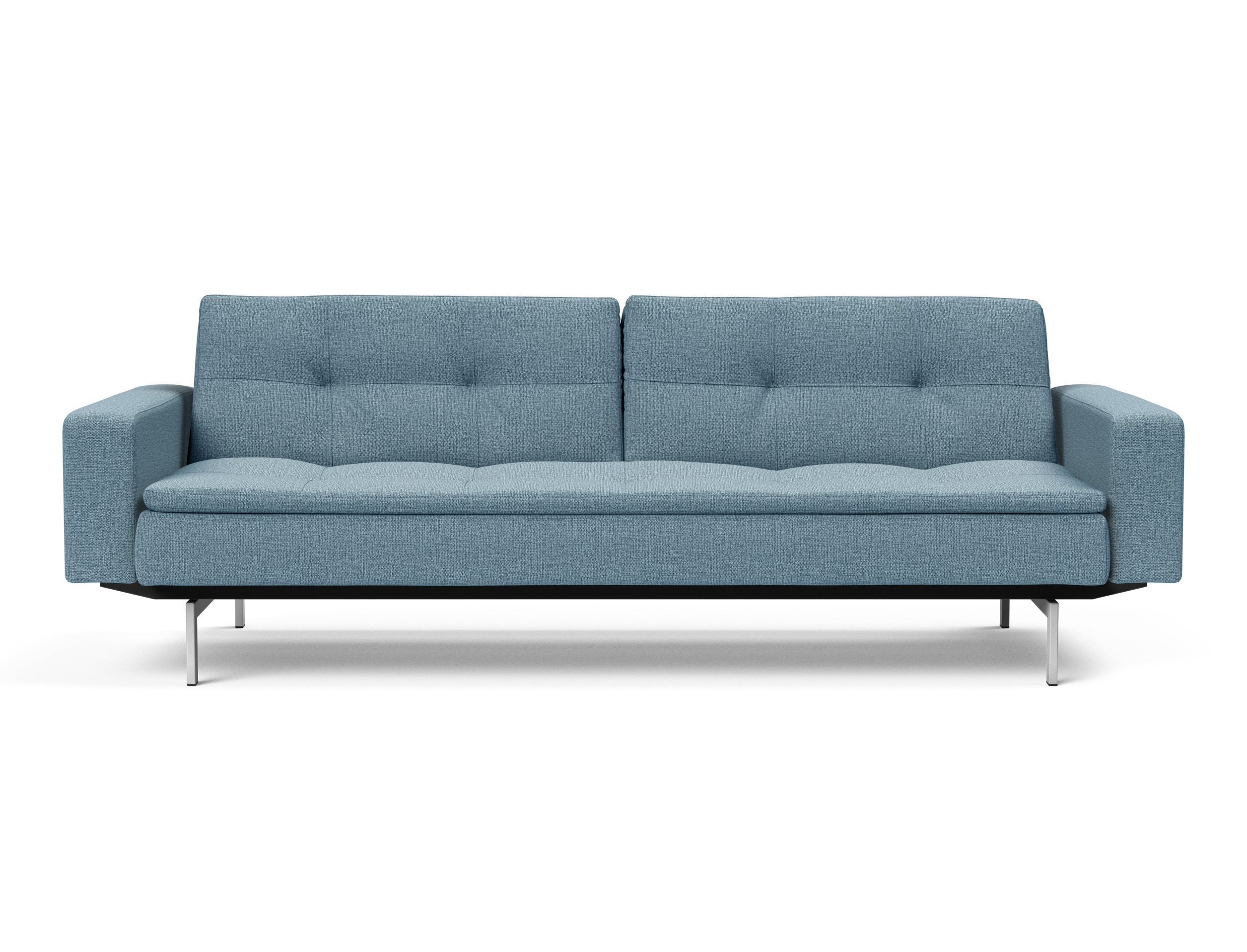 Dublexo Deluxe Fabric Sofa Bed w/Arms & Stainless Steel Legs