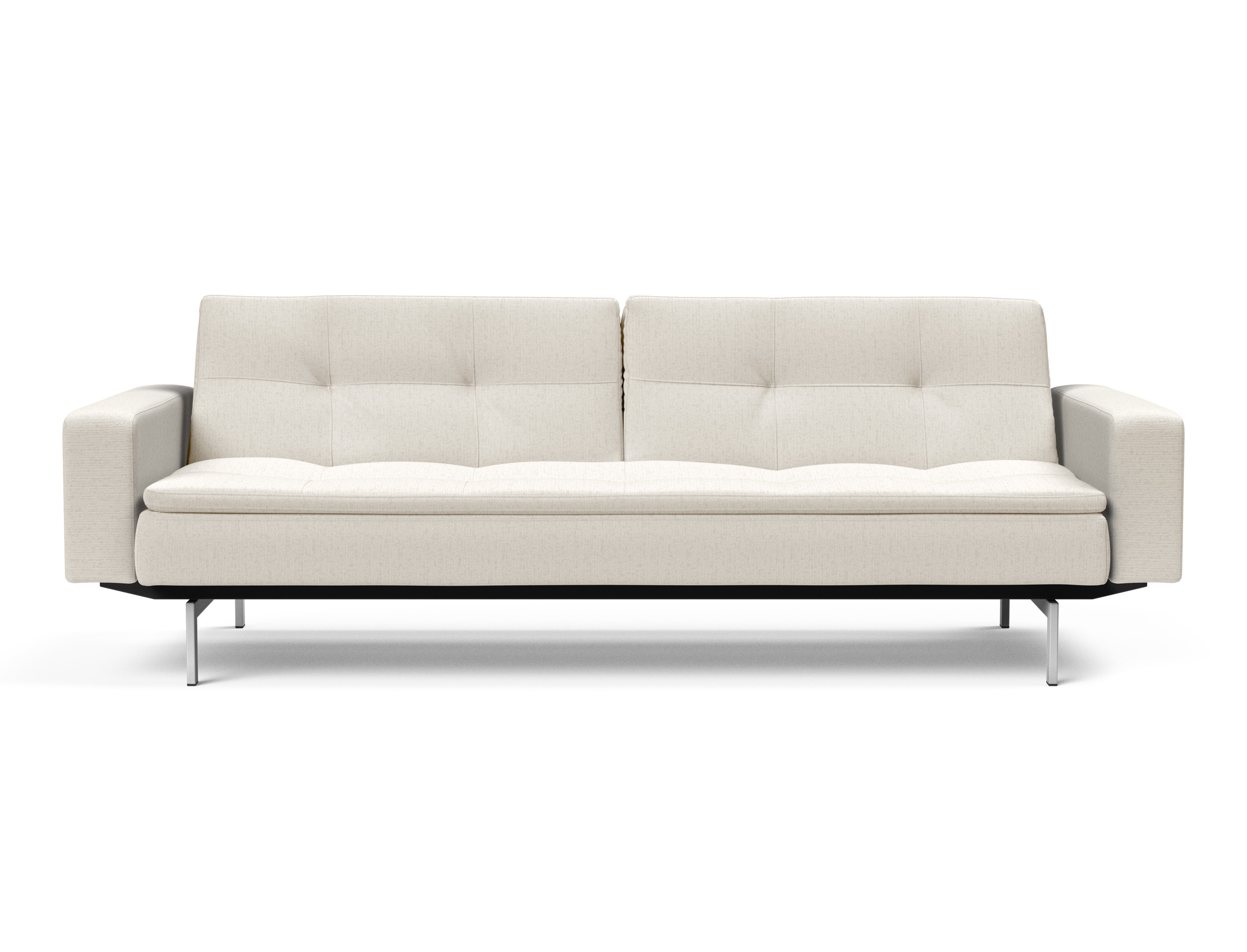 Dublexo Deluxe Fabric Sofa Bed w/Arms & Stainless Steel Legs