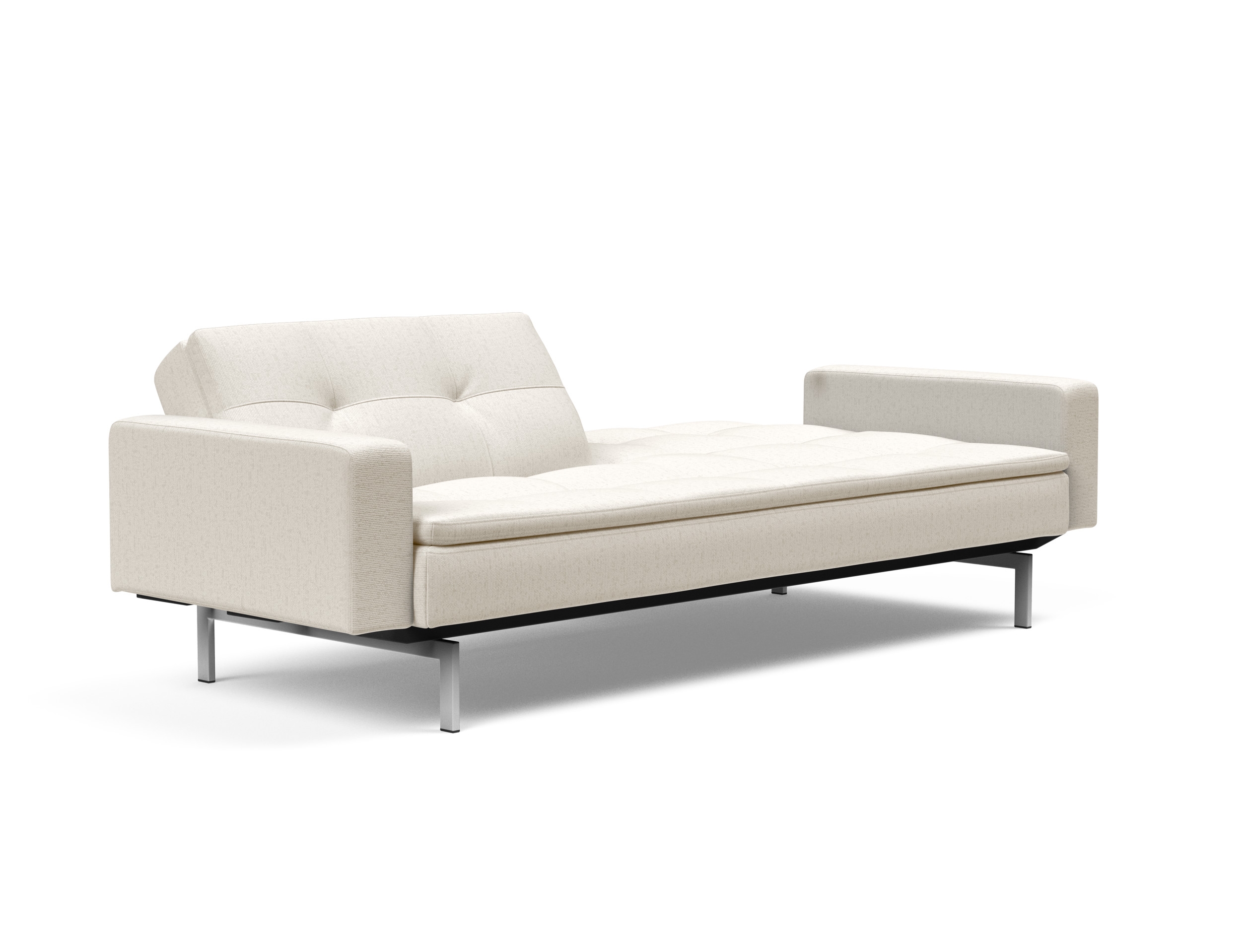 Dublexo Deluxe Fabric Sofa Bed w/Arms & Stainless Steel Legs