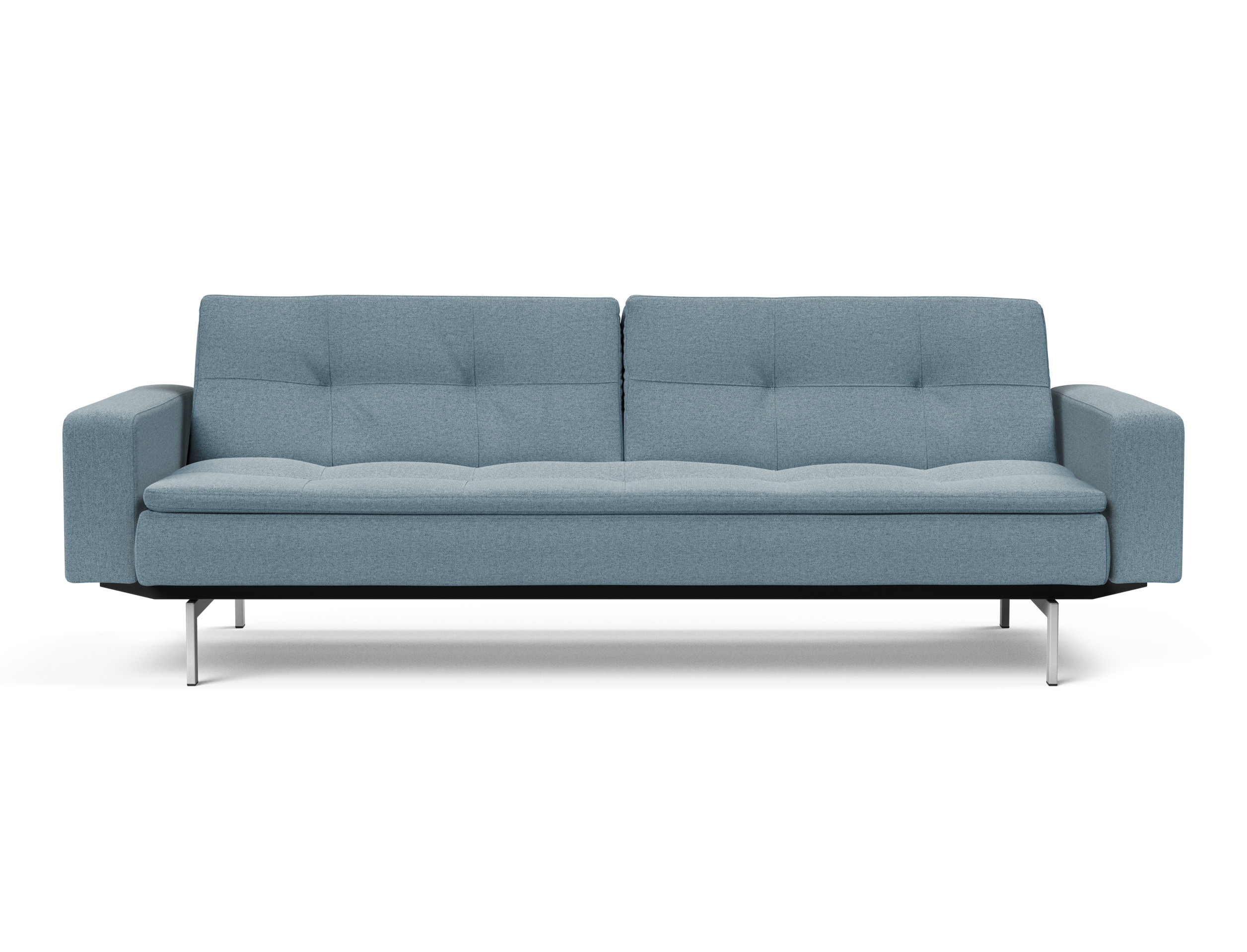 Dublexo Deluxe Fabric Sofa Bed w/Arms & Stainless Steel Legs
