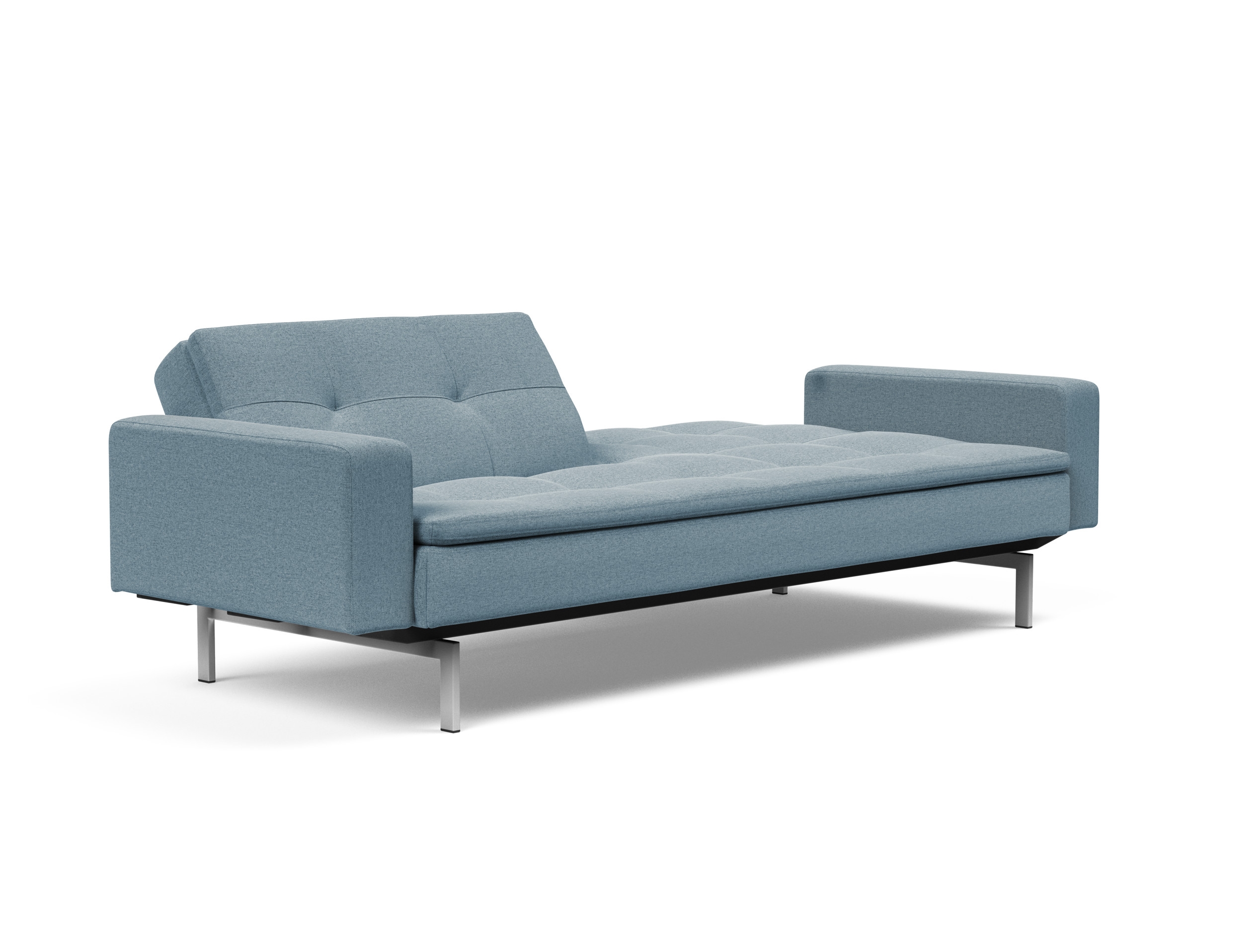 Dublexo Deluxe Fabric Sofa Bed w/Arms & Stainless Steel Legs