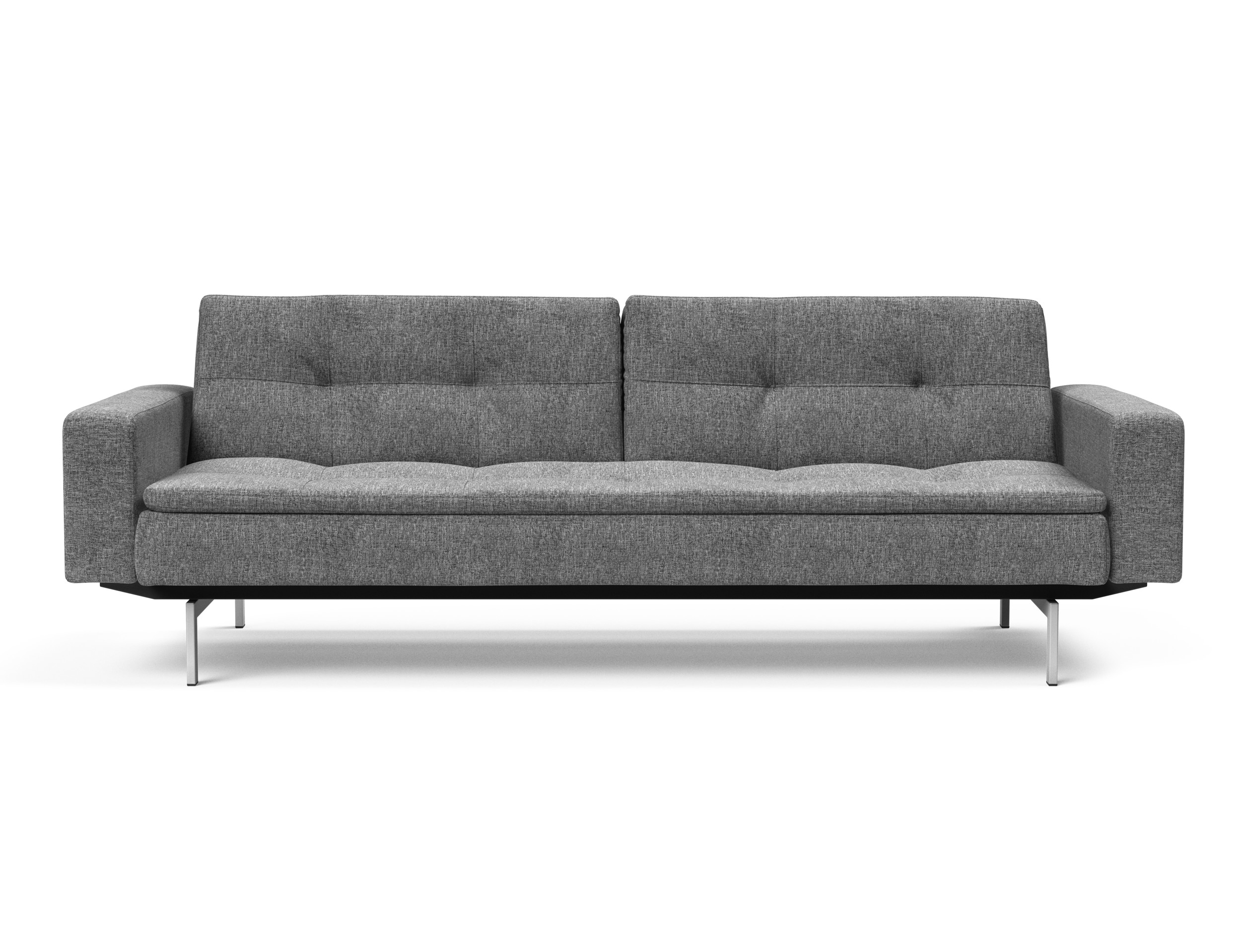Dublexo Deluxe Fabric Sofa Bed w/Arms & Stainless Steel Legs