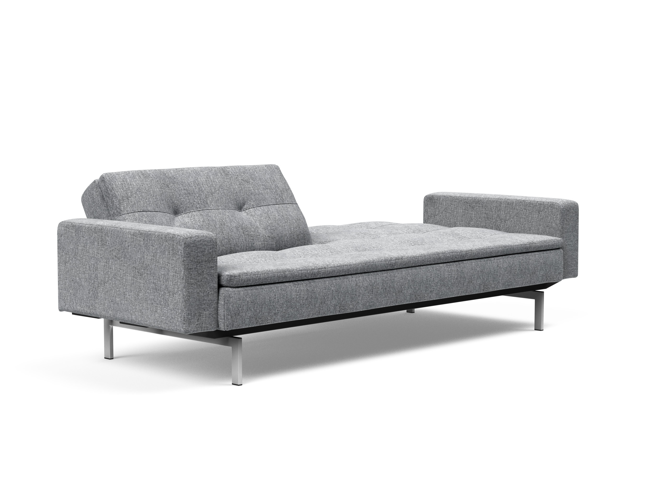 Dublexo Deluxe Fabric Sofa Bed w/Arms & Stainless Steel Legs