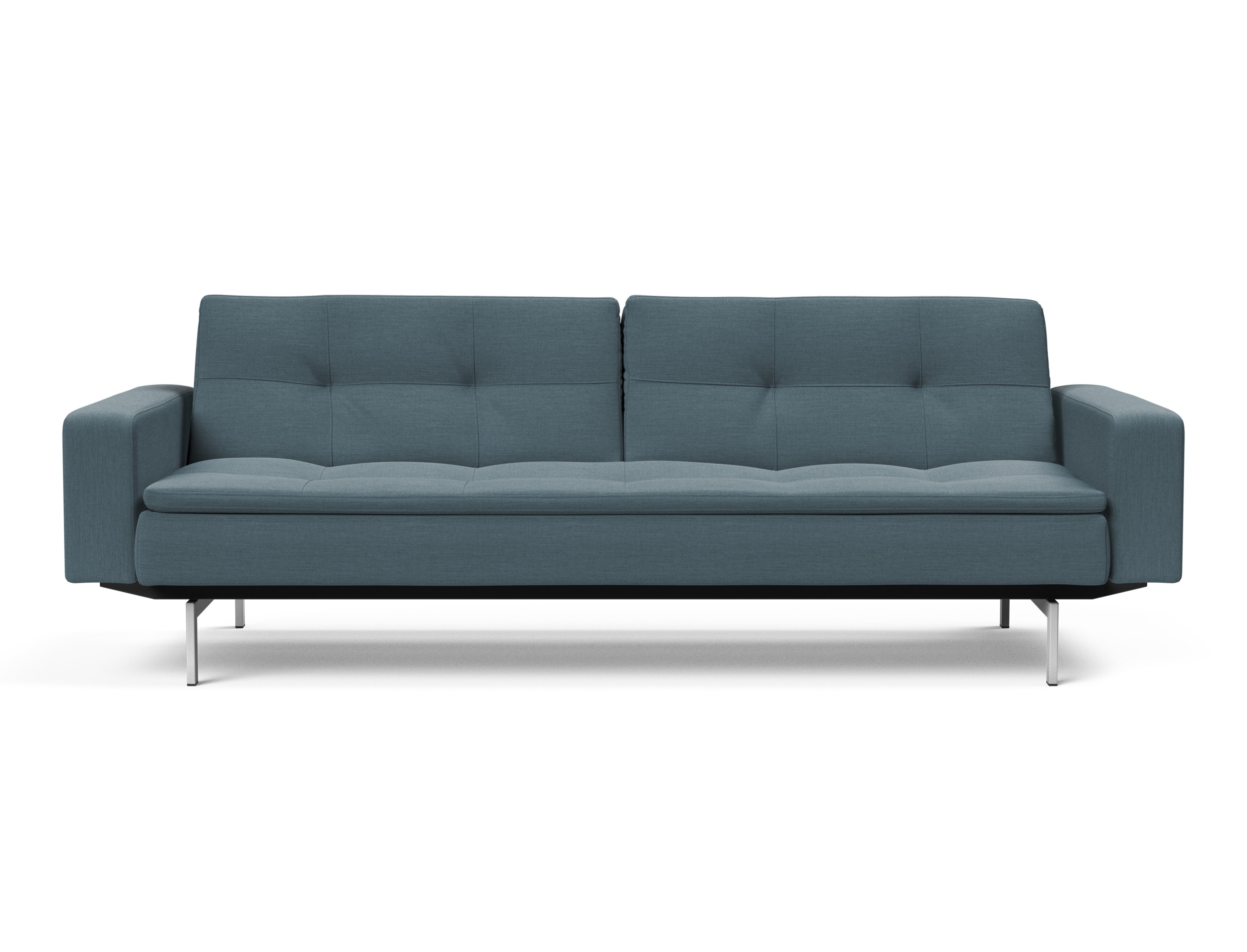 Dublexo Deluxe Fabric Sofa Bed w/Arms & Stainless Steel Legs