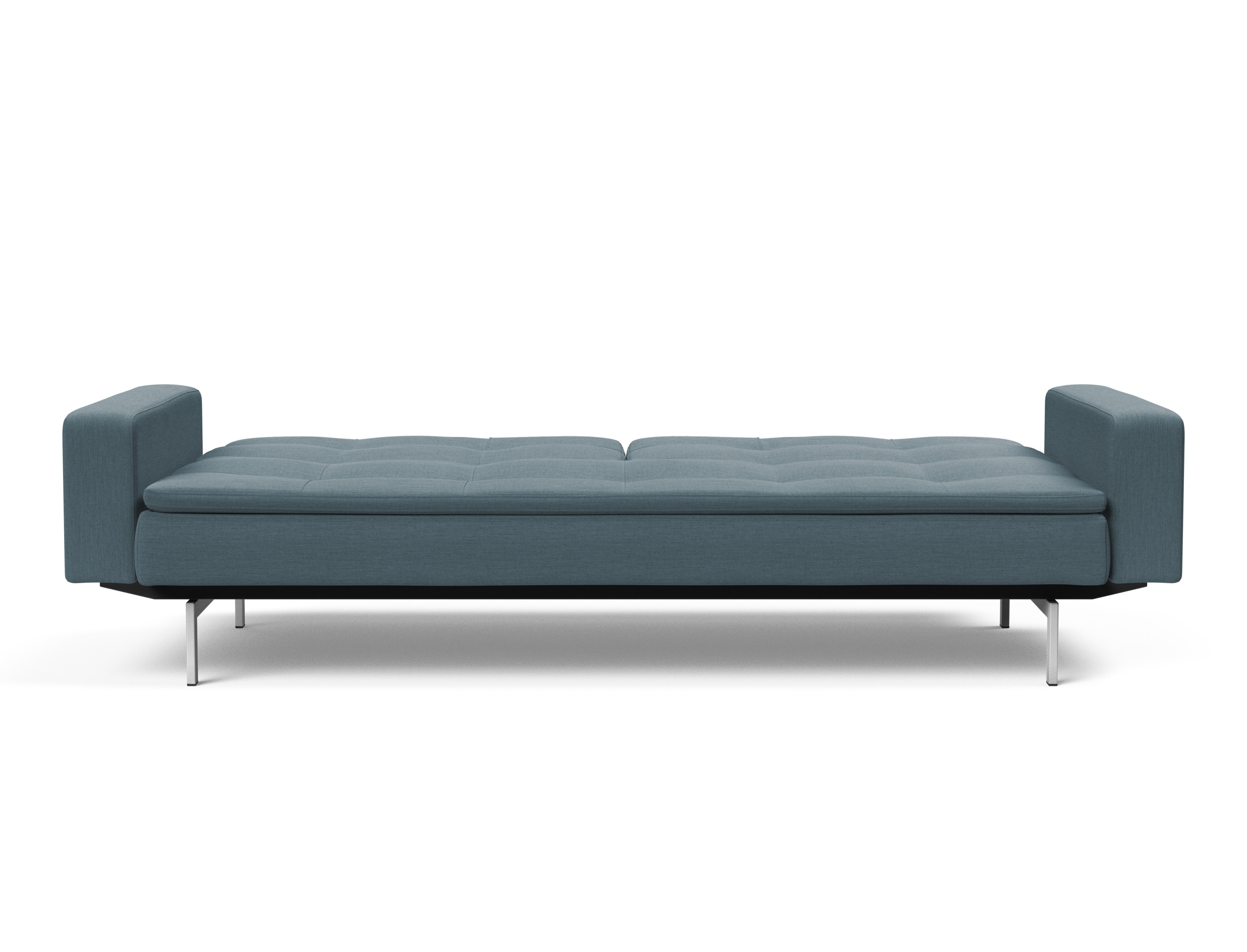 Dublexo Deluxe Fabric Sofa Bed w/Arms & Stainless Steel Legs