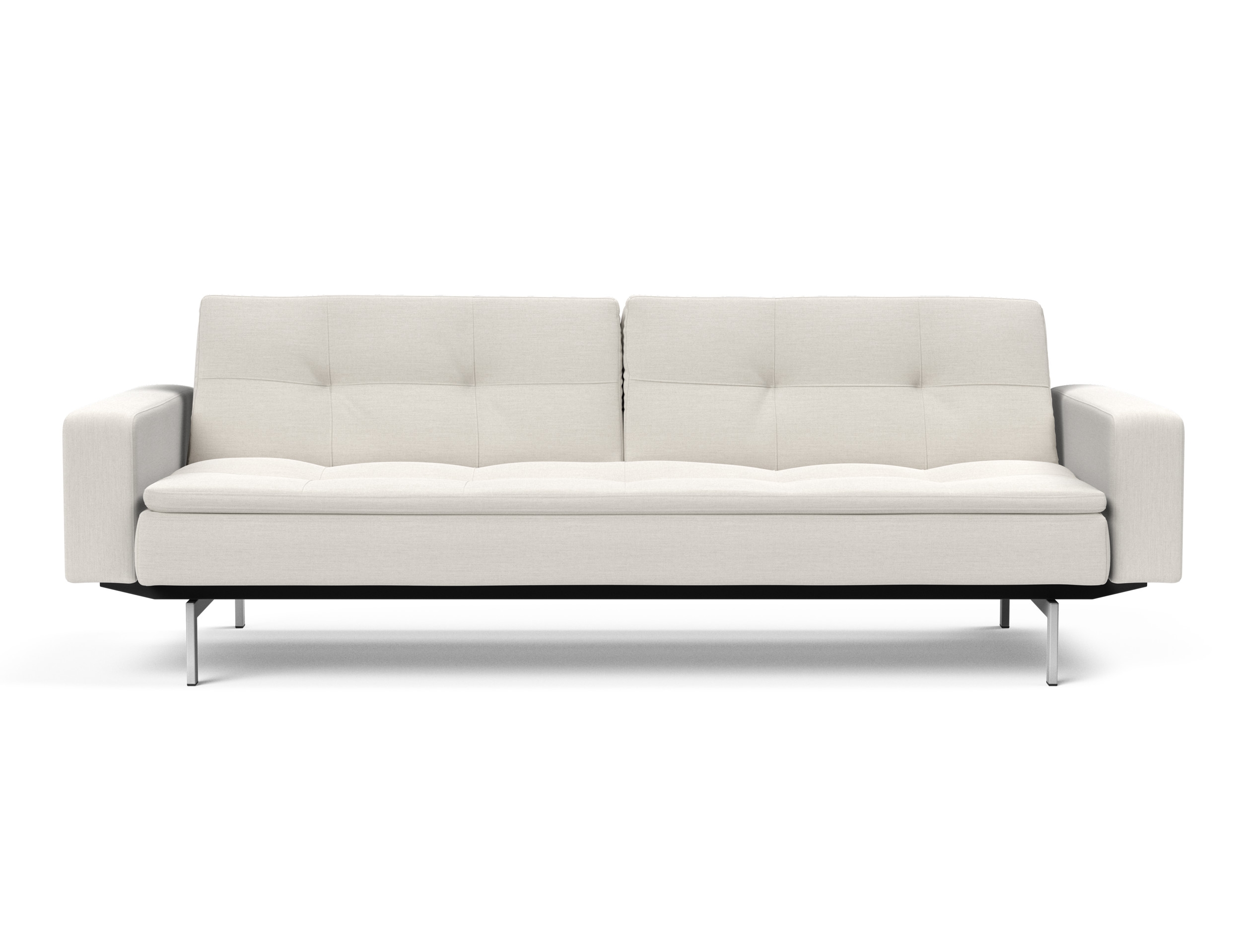 Dublexo Deluxe Fabric Sofa Bed w/Arms & Stainless Steel Legs