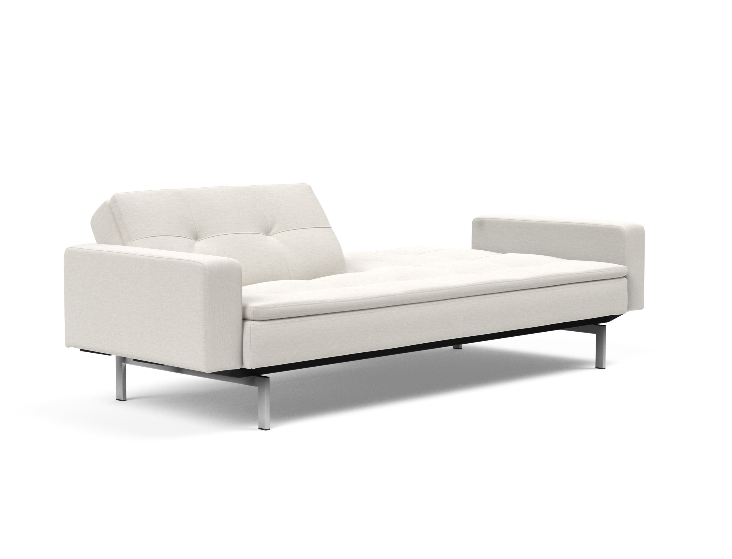 Dublexo Deluxe Fabric Sofa Bed w/Arms & Stainless Steel Legs
