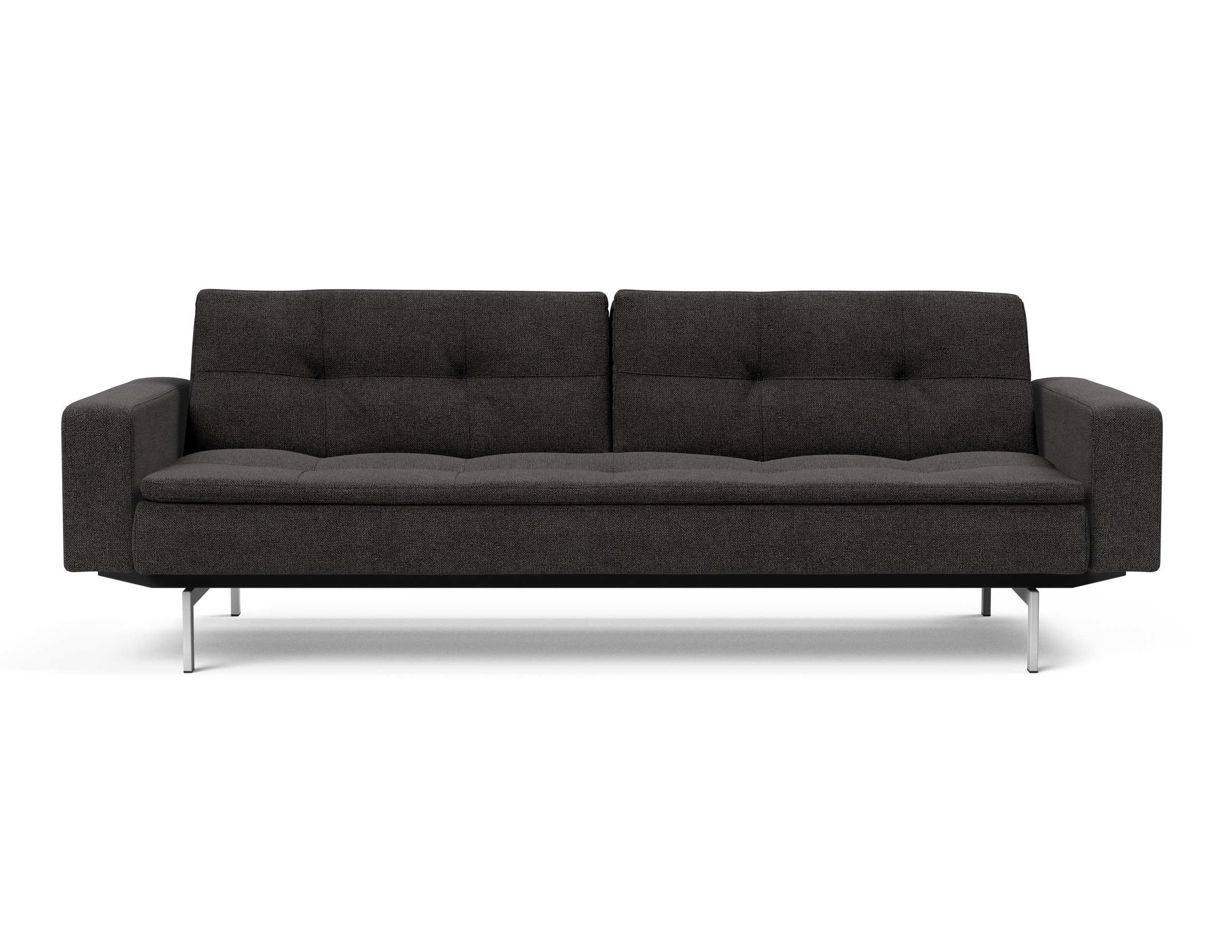 Dublexo Deluxe Fabric Sofa Bed w/Arms & Stainless Steel Legs