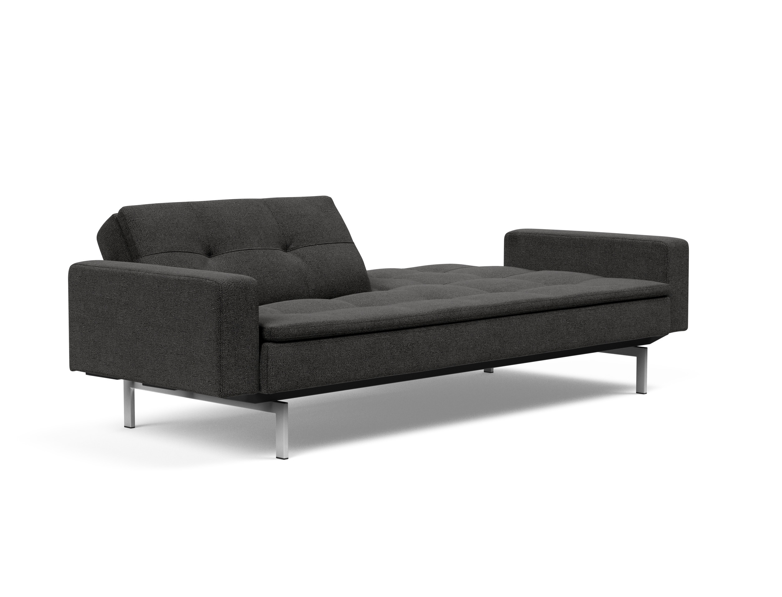 Dublexo Deluxe Fabric Sofa Bed w/Arms & Stainless Steel Legs