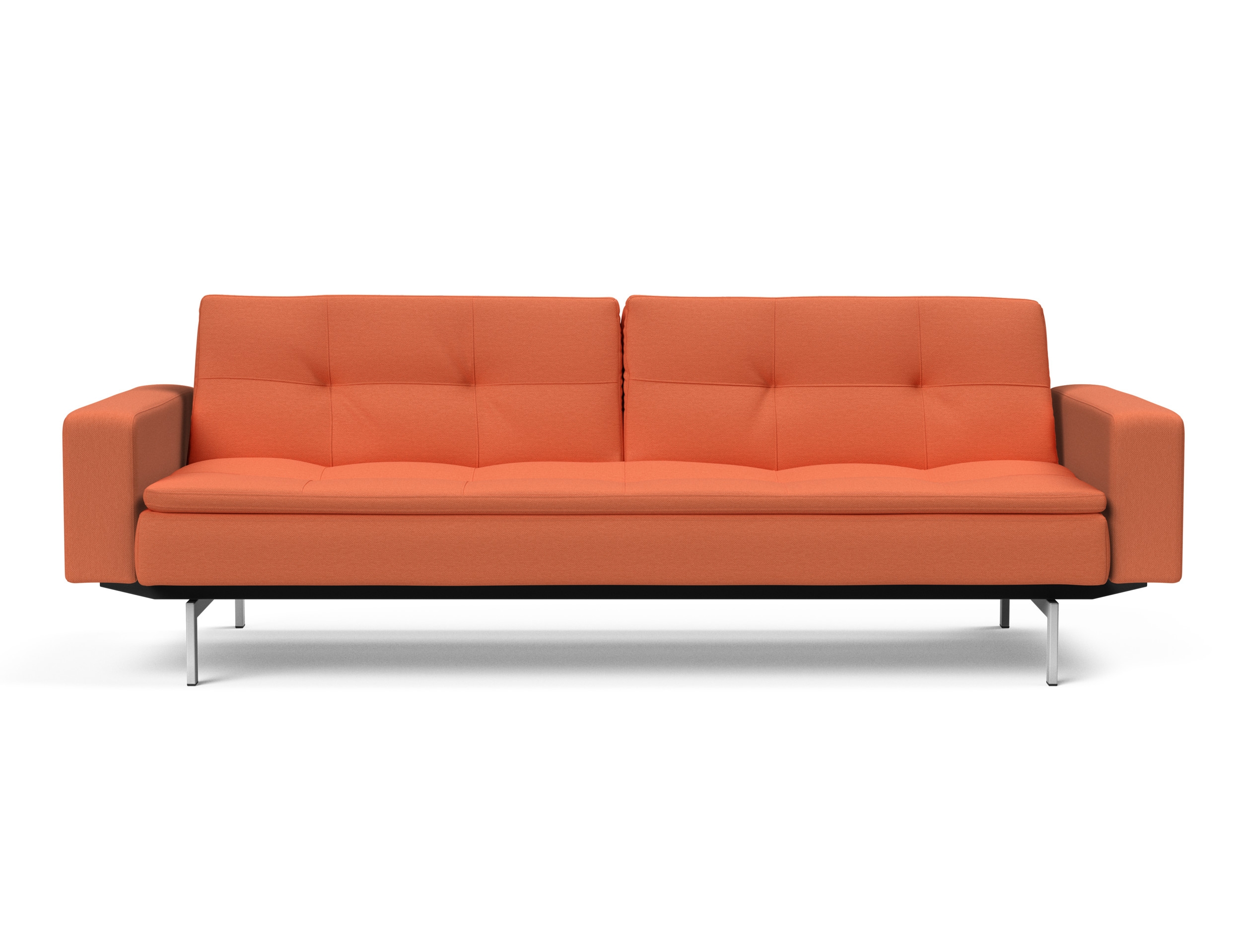 Dublexo Deluxe Fabric Sofa Bed w/Arms & Stainless Steel Legs