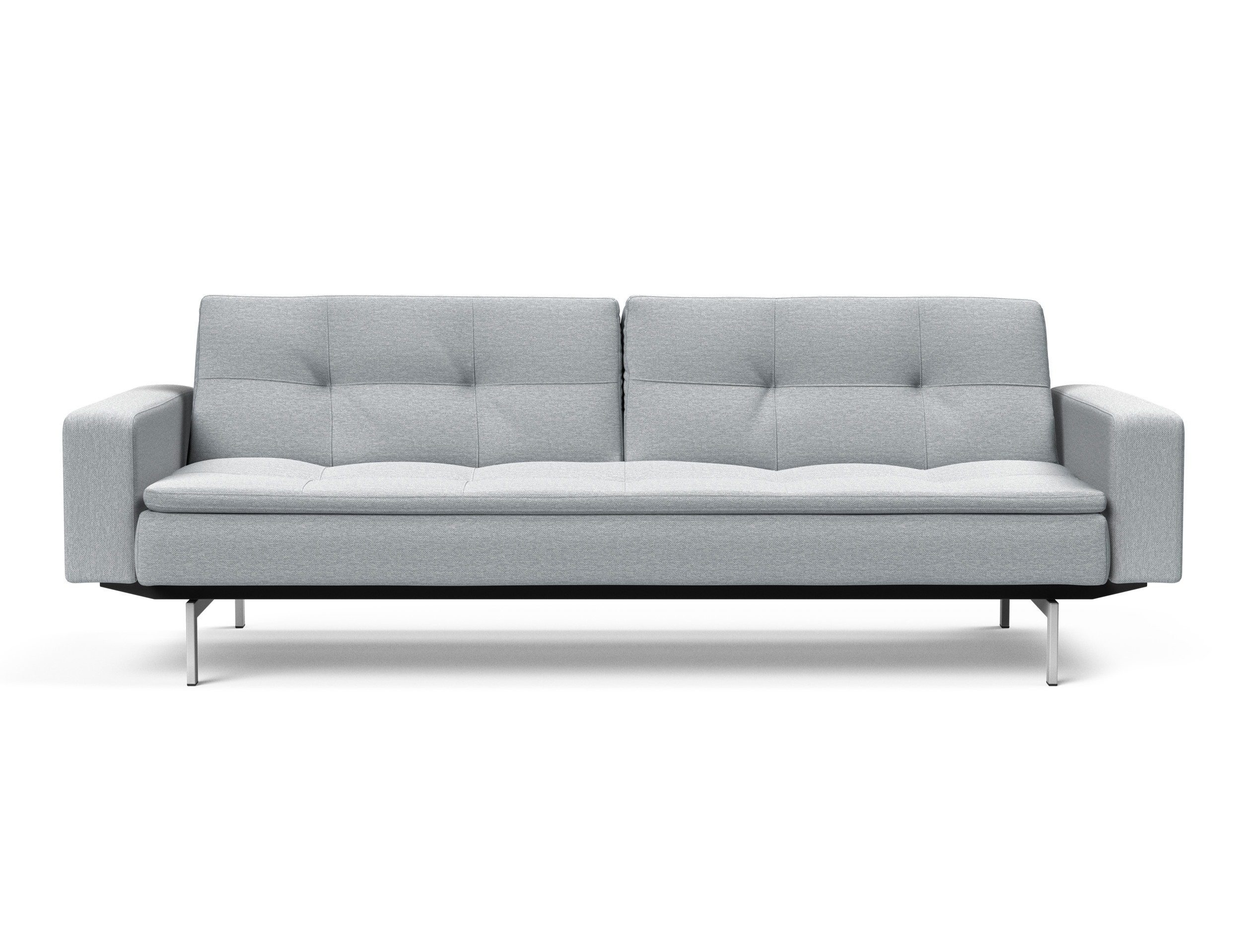 Dublexo Deluxe Fabric Sofa Bed w/Arms & Stainless Steel Legs