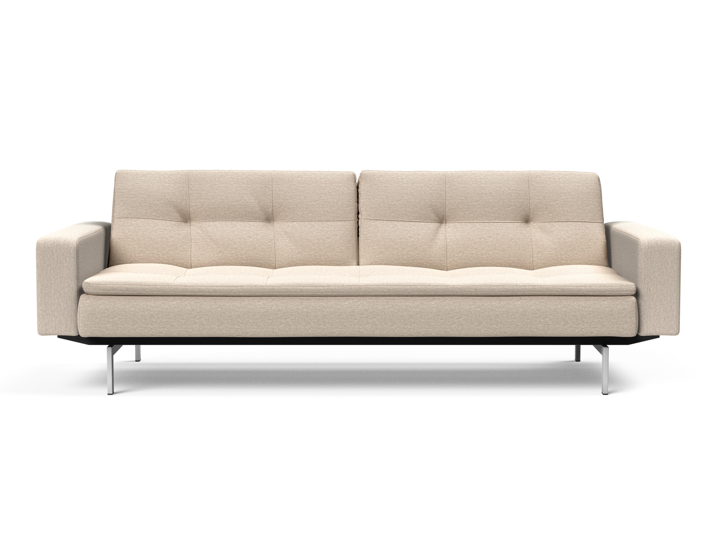 Dublexo Deluxe Fabric Sofa Bed w/Arms & Stainless Steel Legs