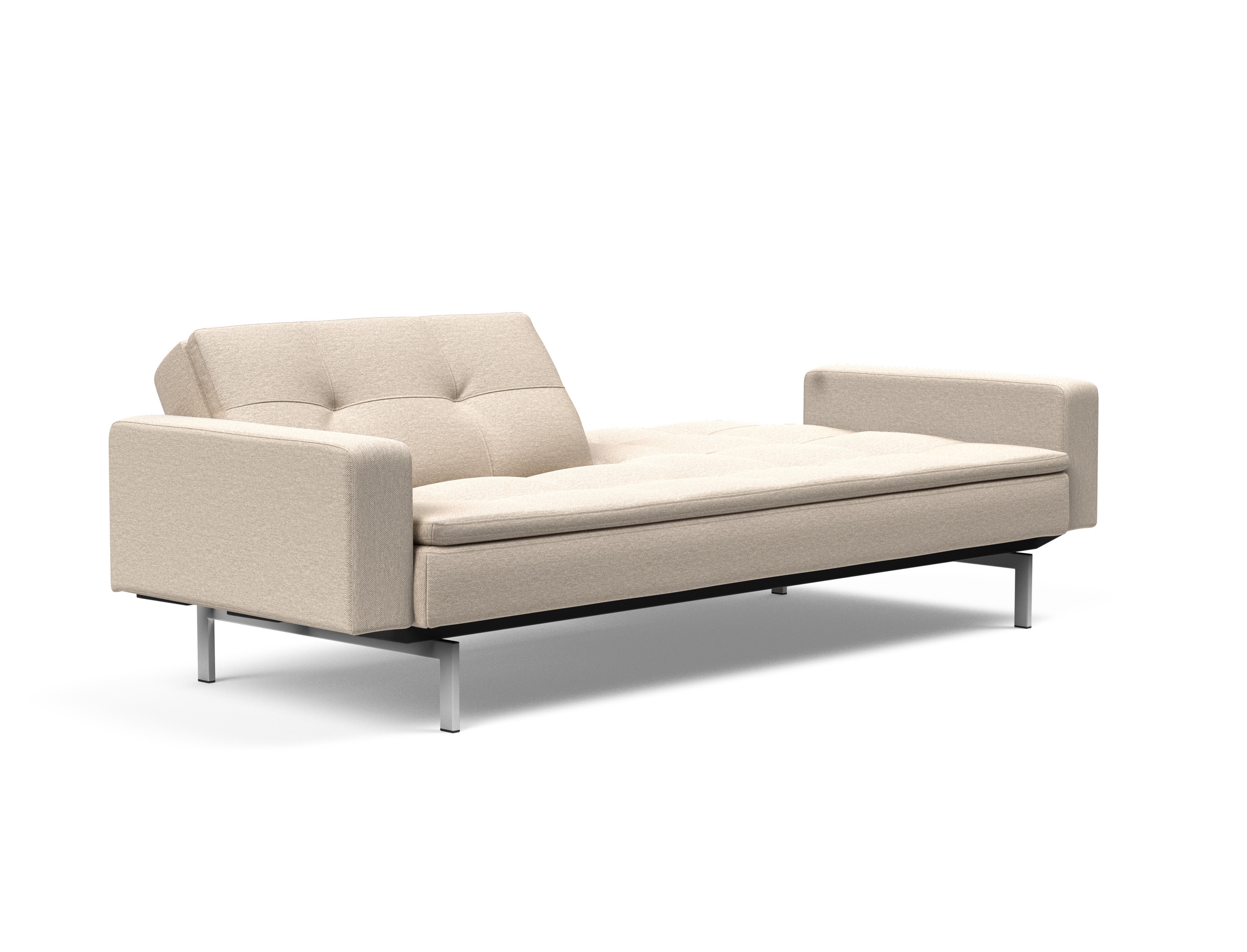 Dublexo Deluxe Fabric Sofa Bed w/Arms & Stainless Steel Legs